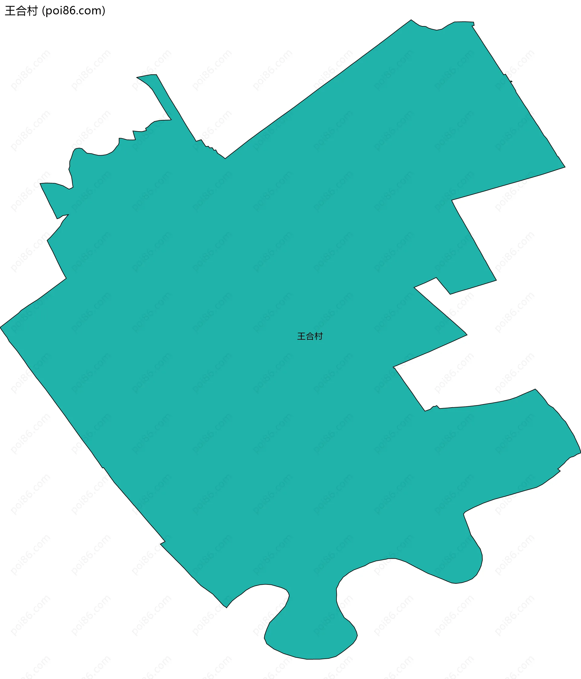 王合村边界地图