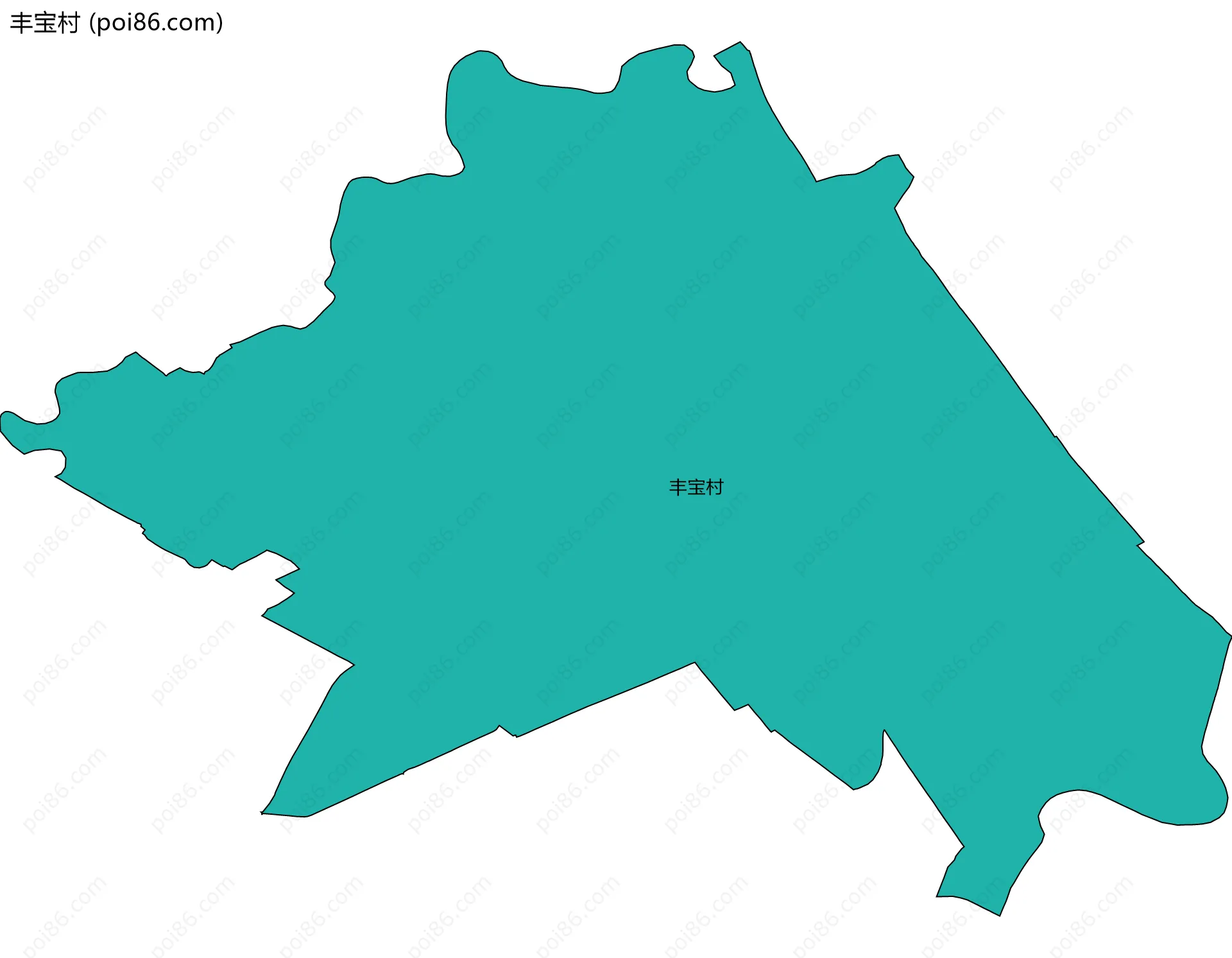 丰宝村边界地图