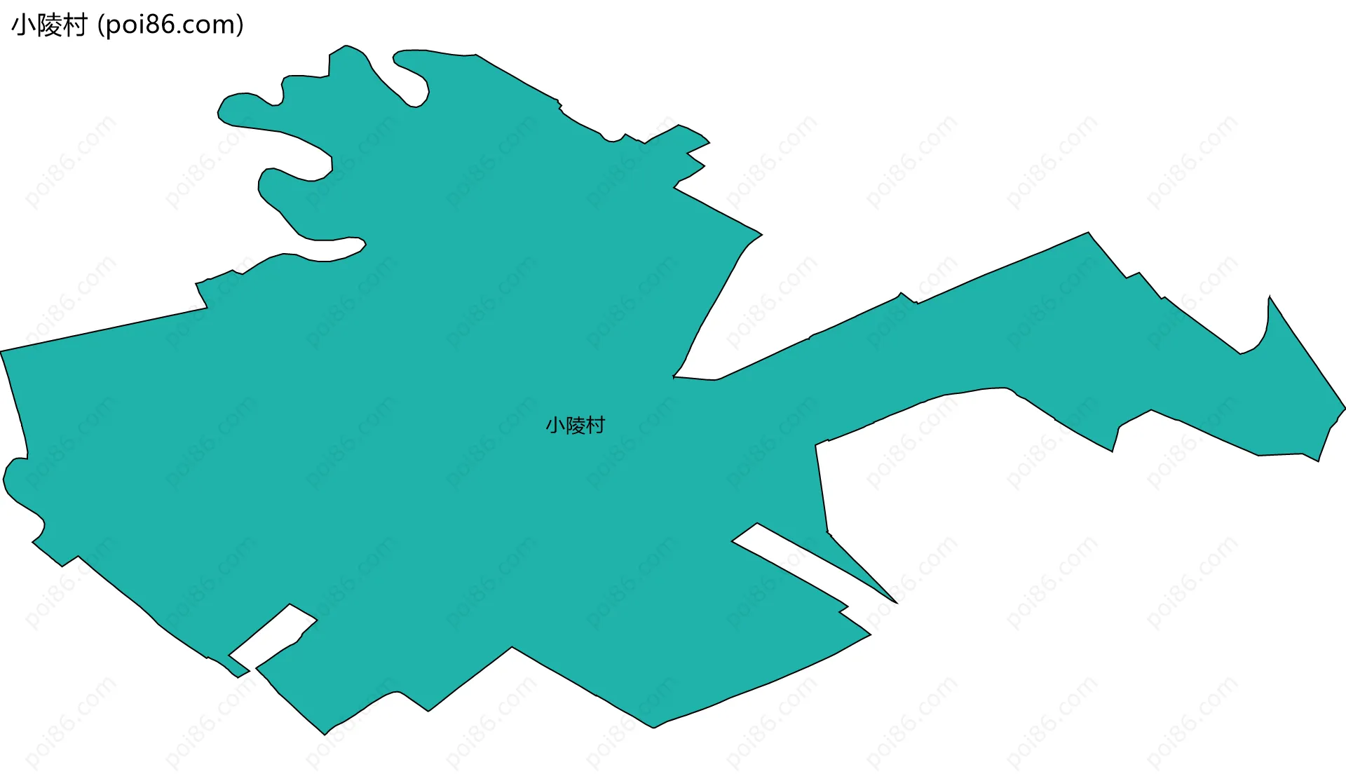 小陵村边界地图