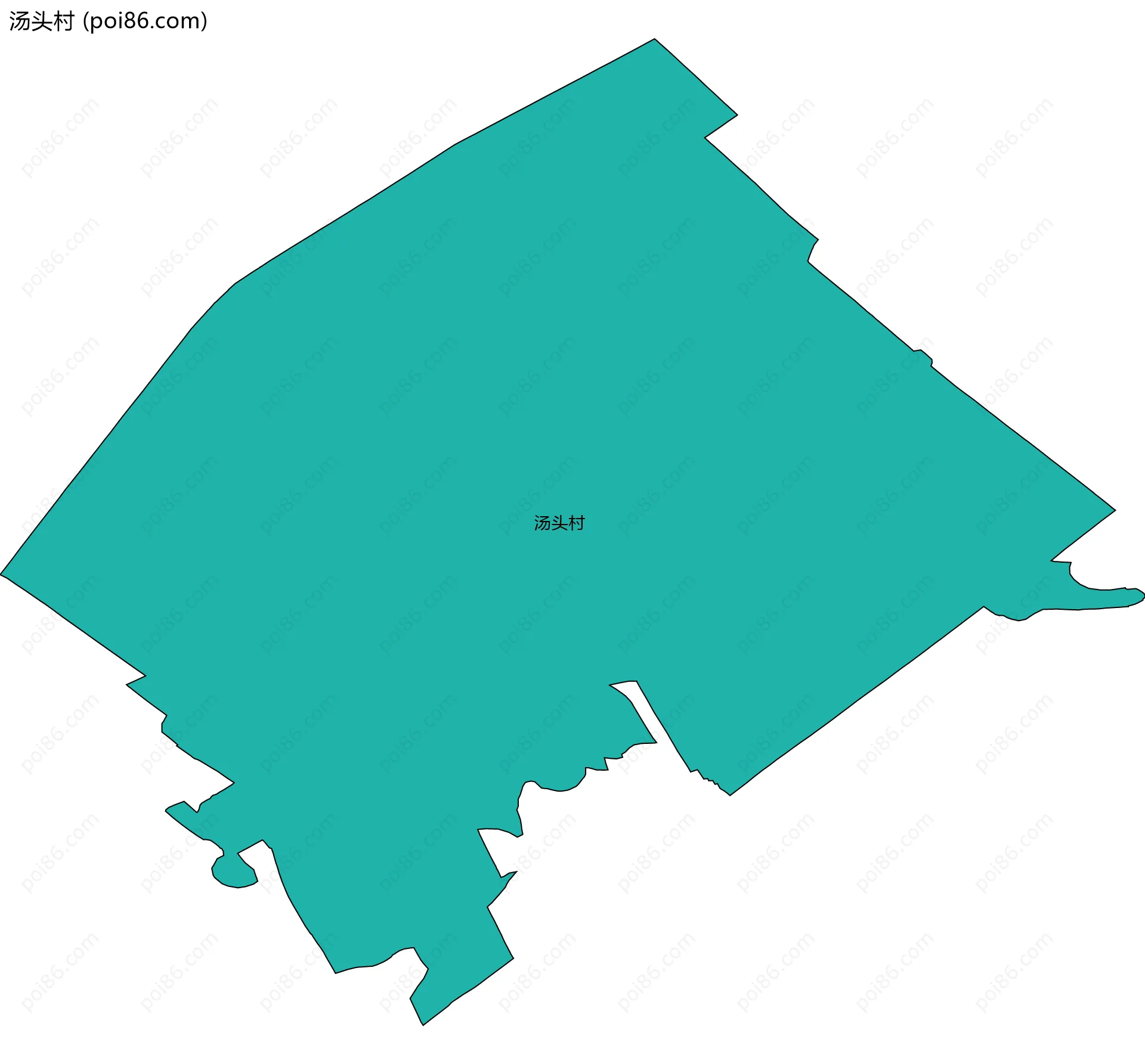 汤头村边界地图