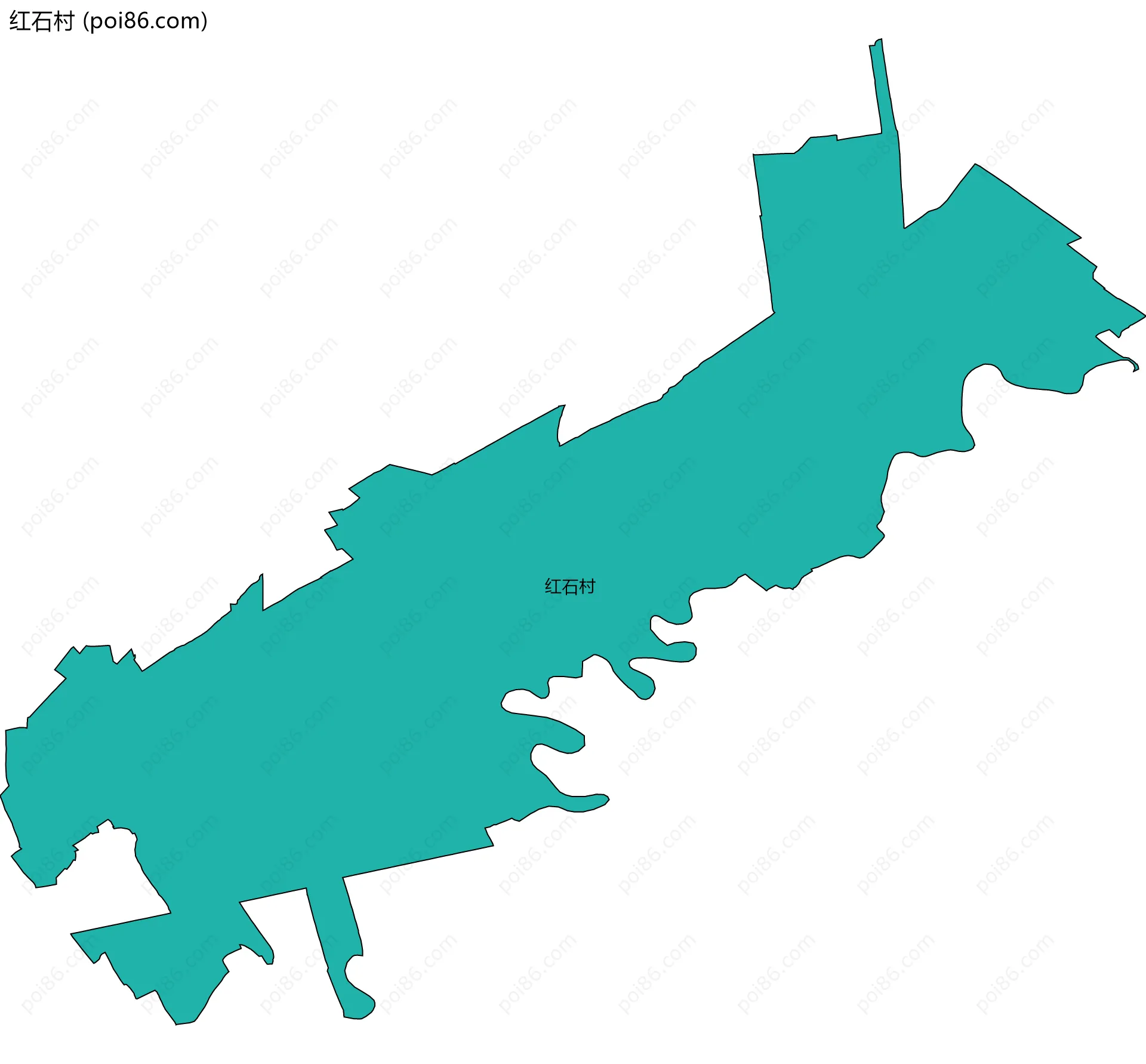 红石村边界地图