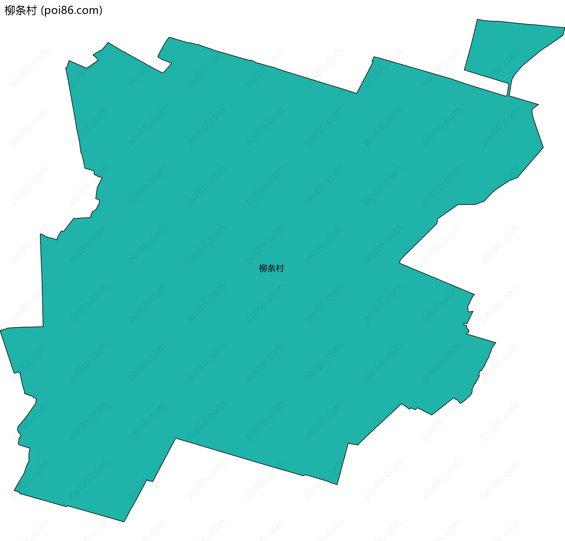 柳条村边界地图