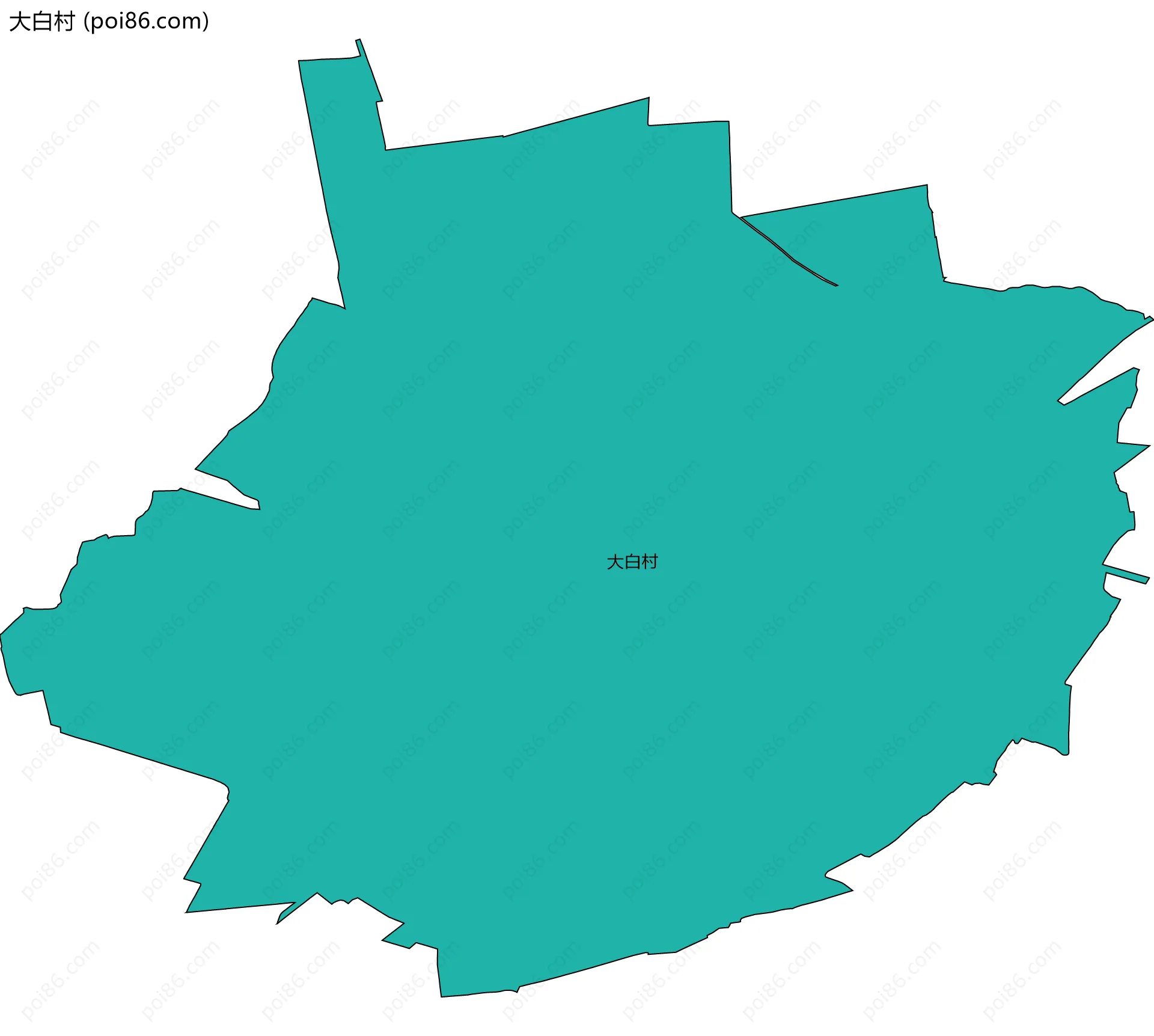 大白村边界地图