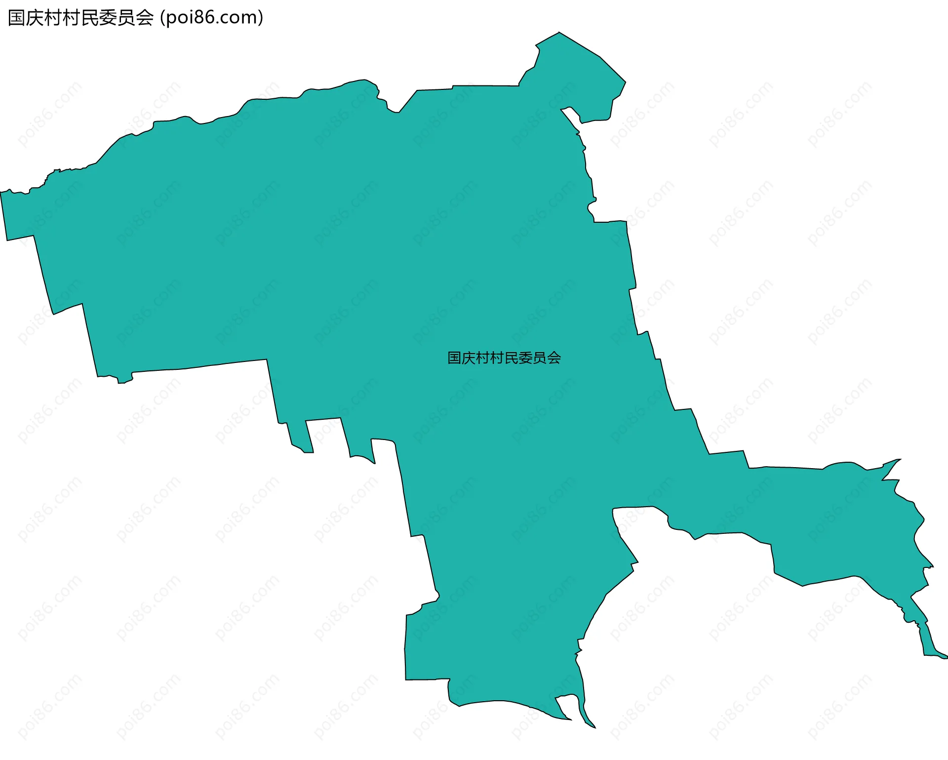 国庆村村民委员会边界地图