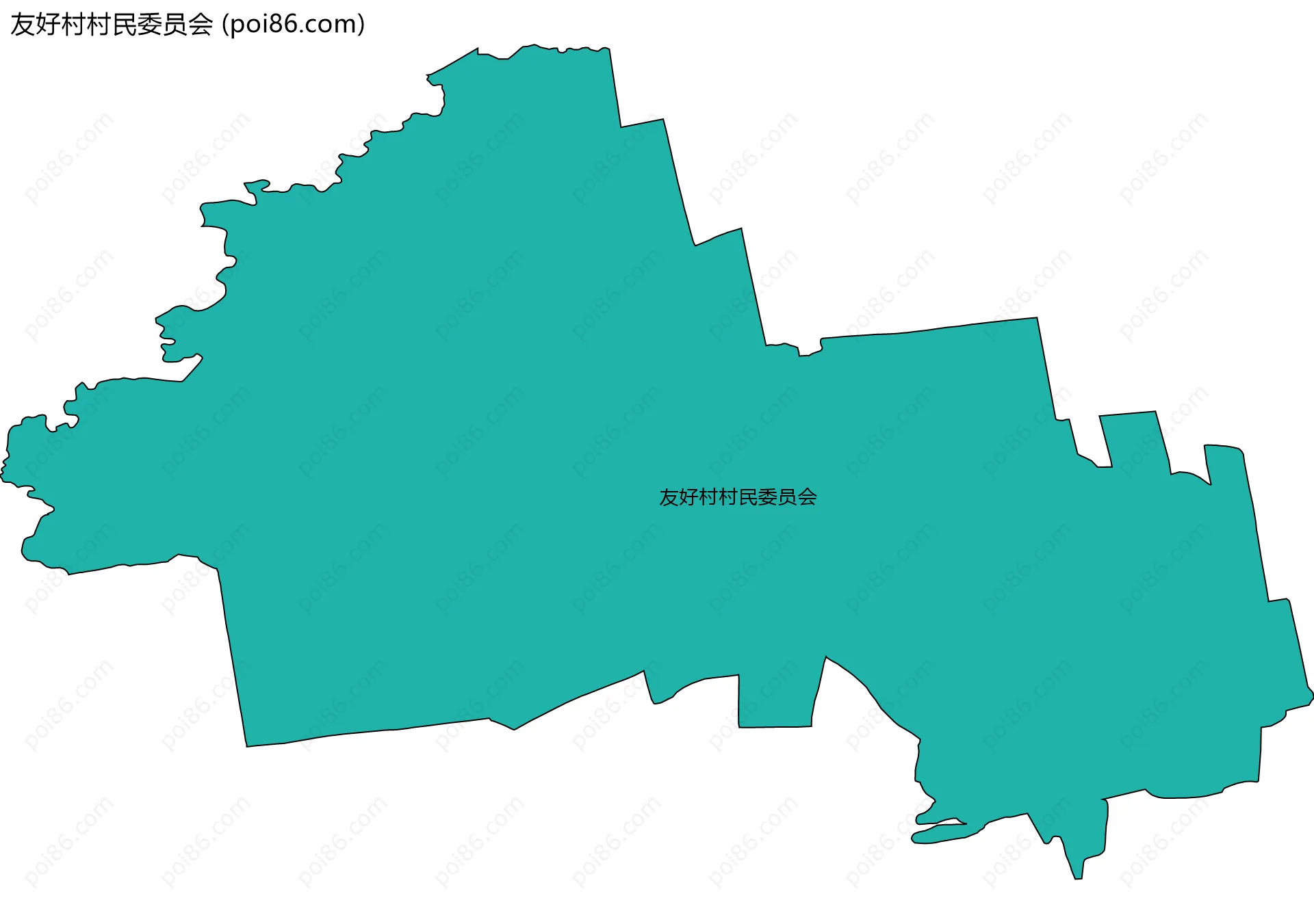 友好村村民委员会边界地图