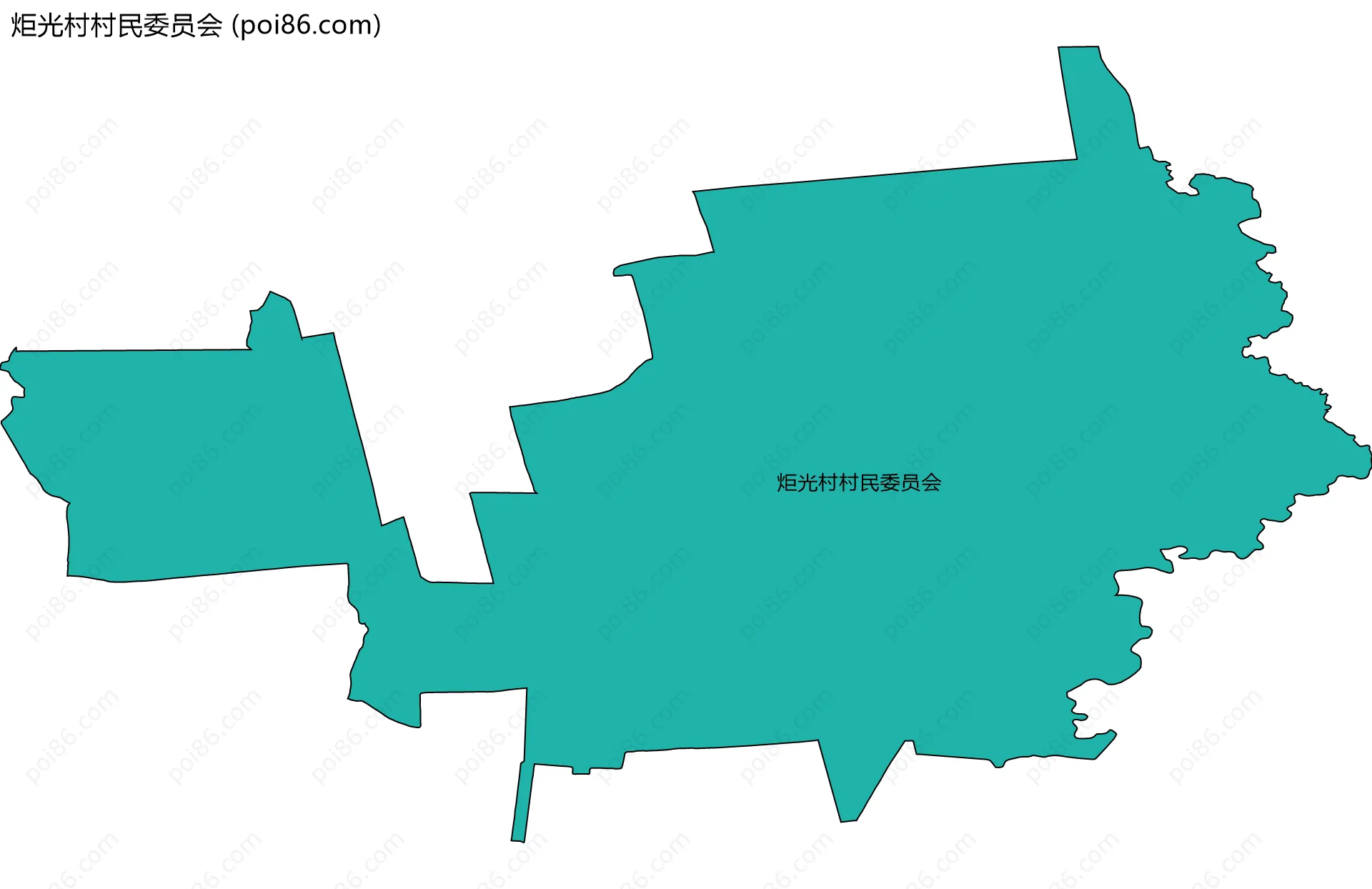 炬光村村民委员会边界地图