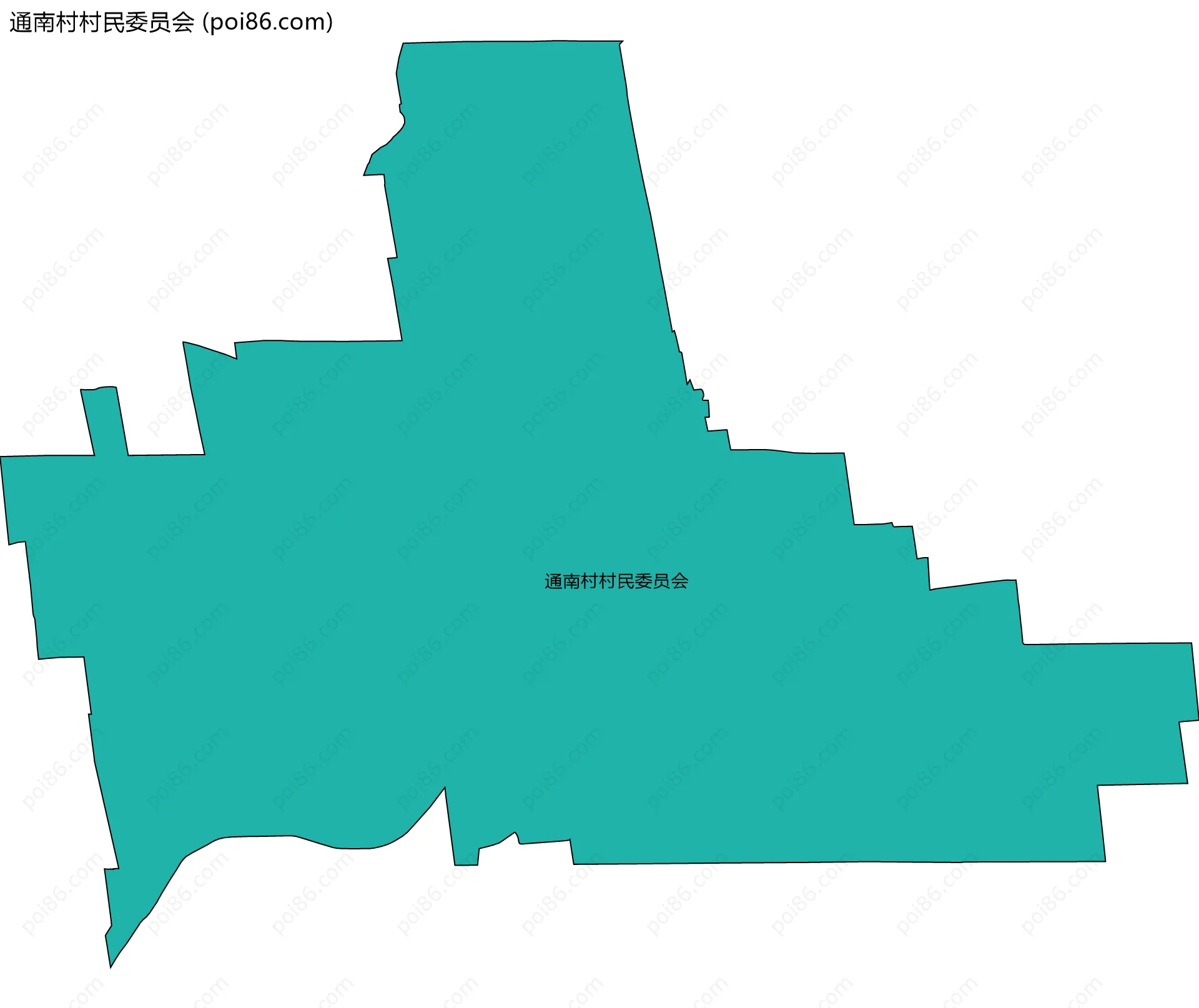 通南村村民委员会边界地图