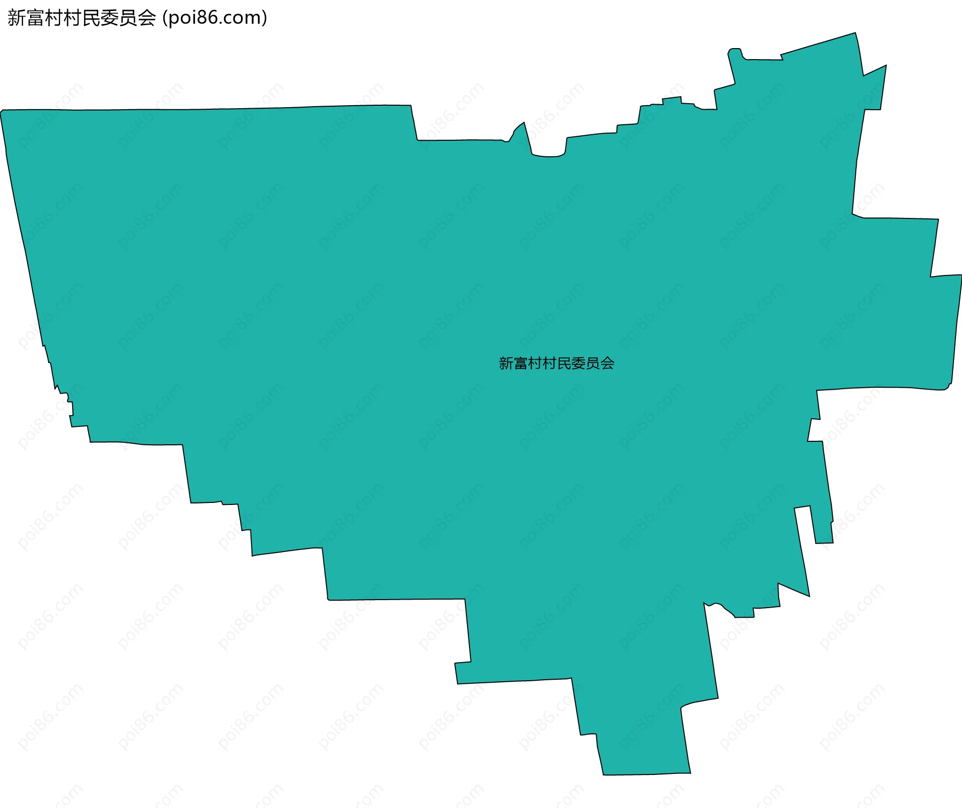 新富村村民委员会边界地图