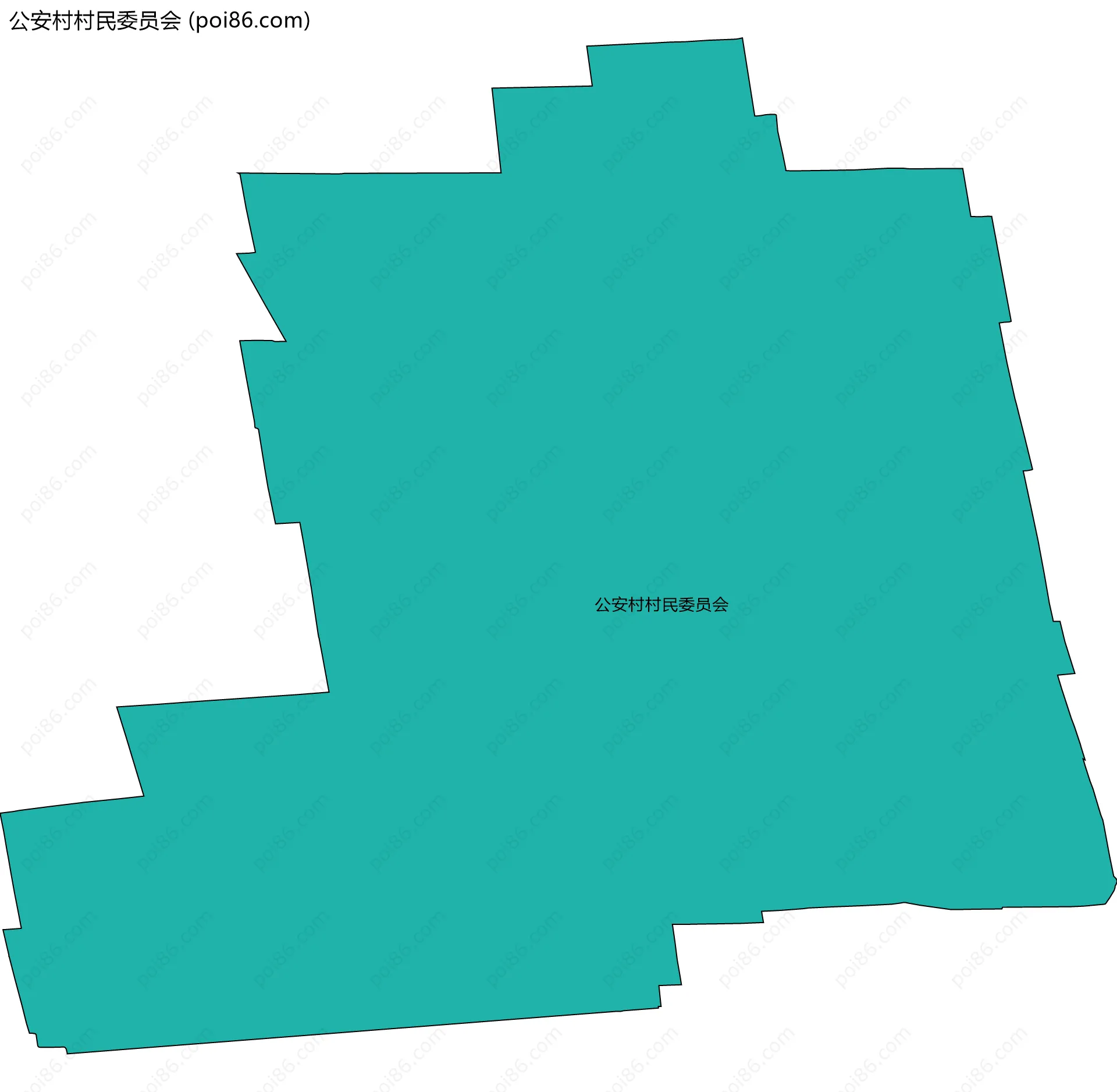 公安村村民委员会边界地图