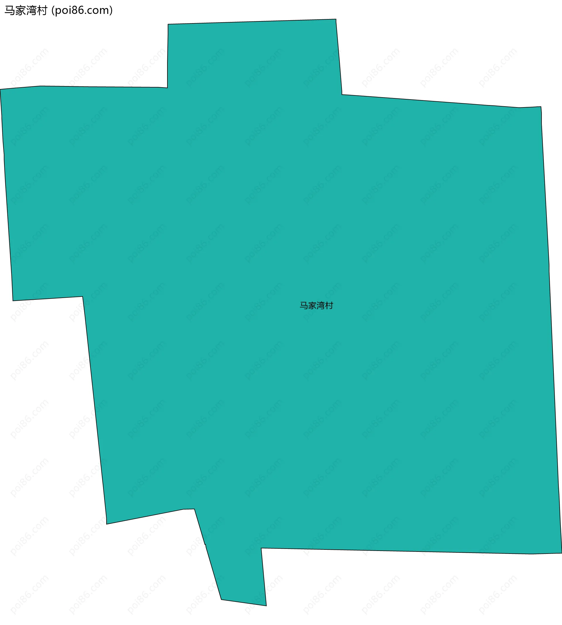 马家湾村边界地图