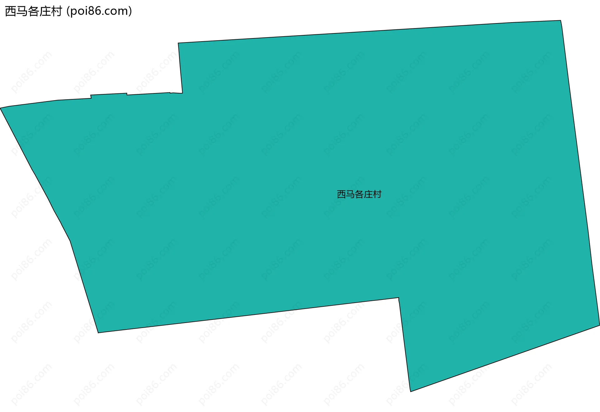 西马各庄村边界地图