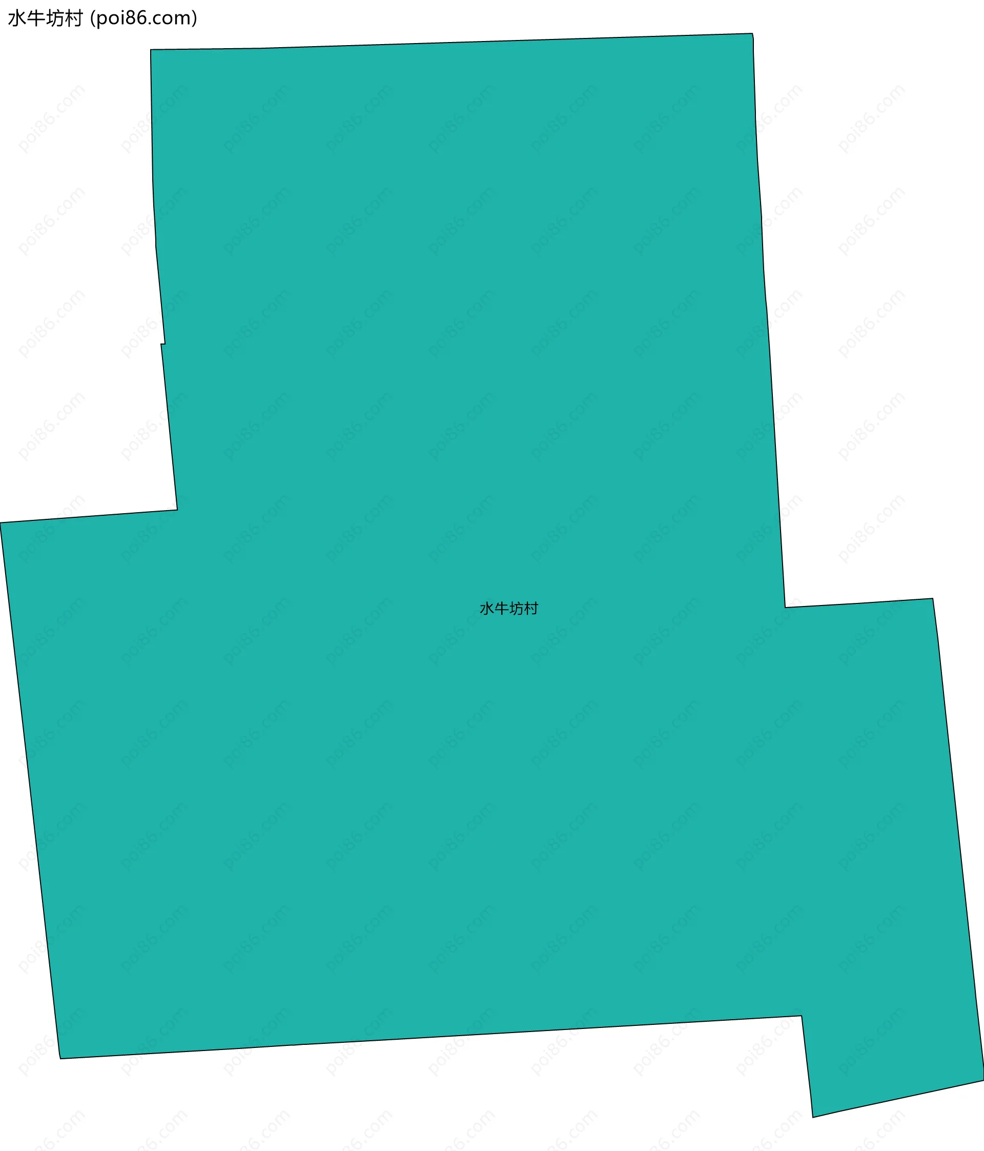 水牛坊村边界地图