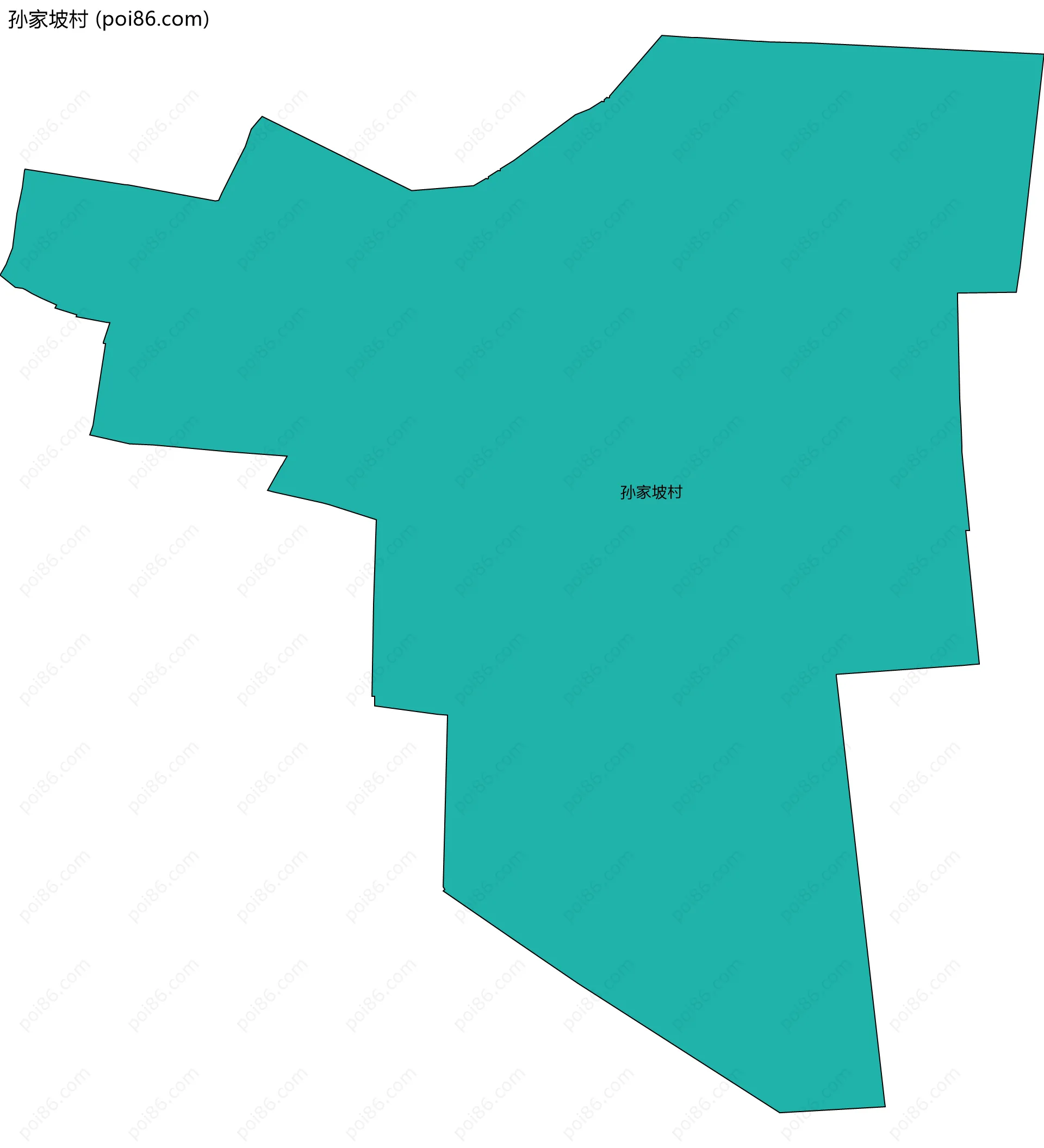 孙家坡村边界地图