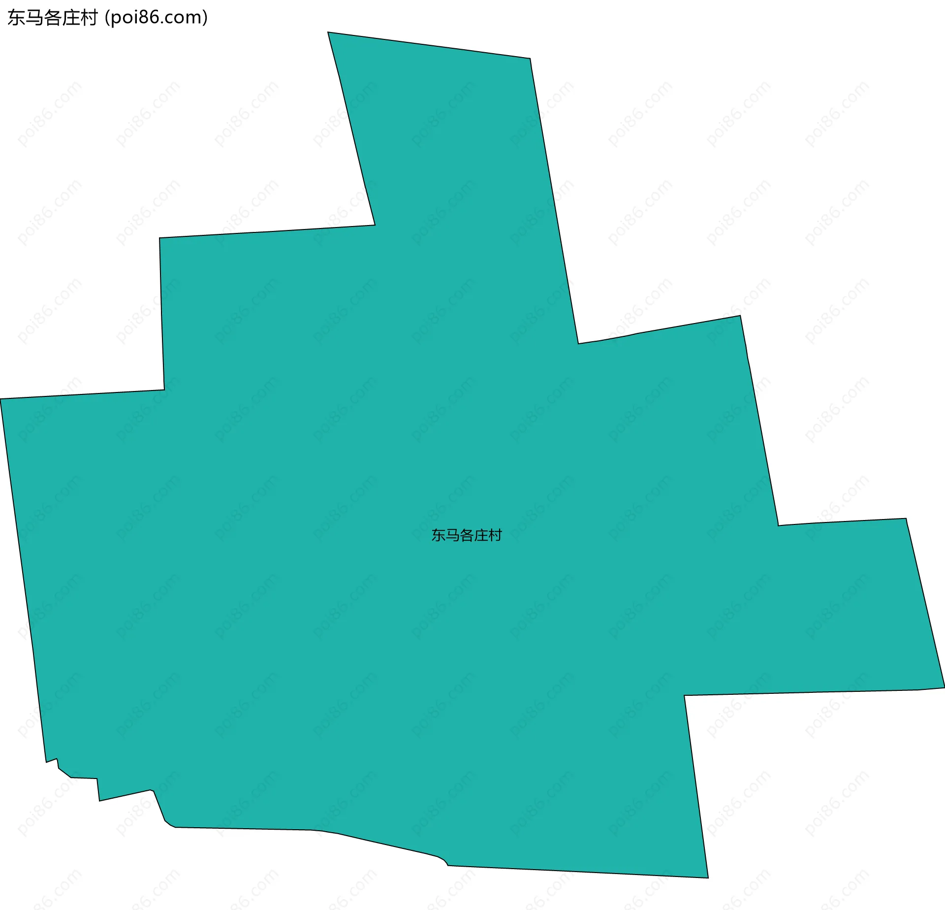 东马各庄村边界地图