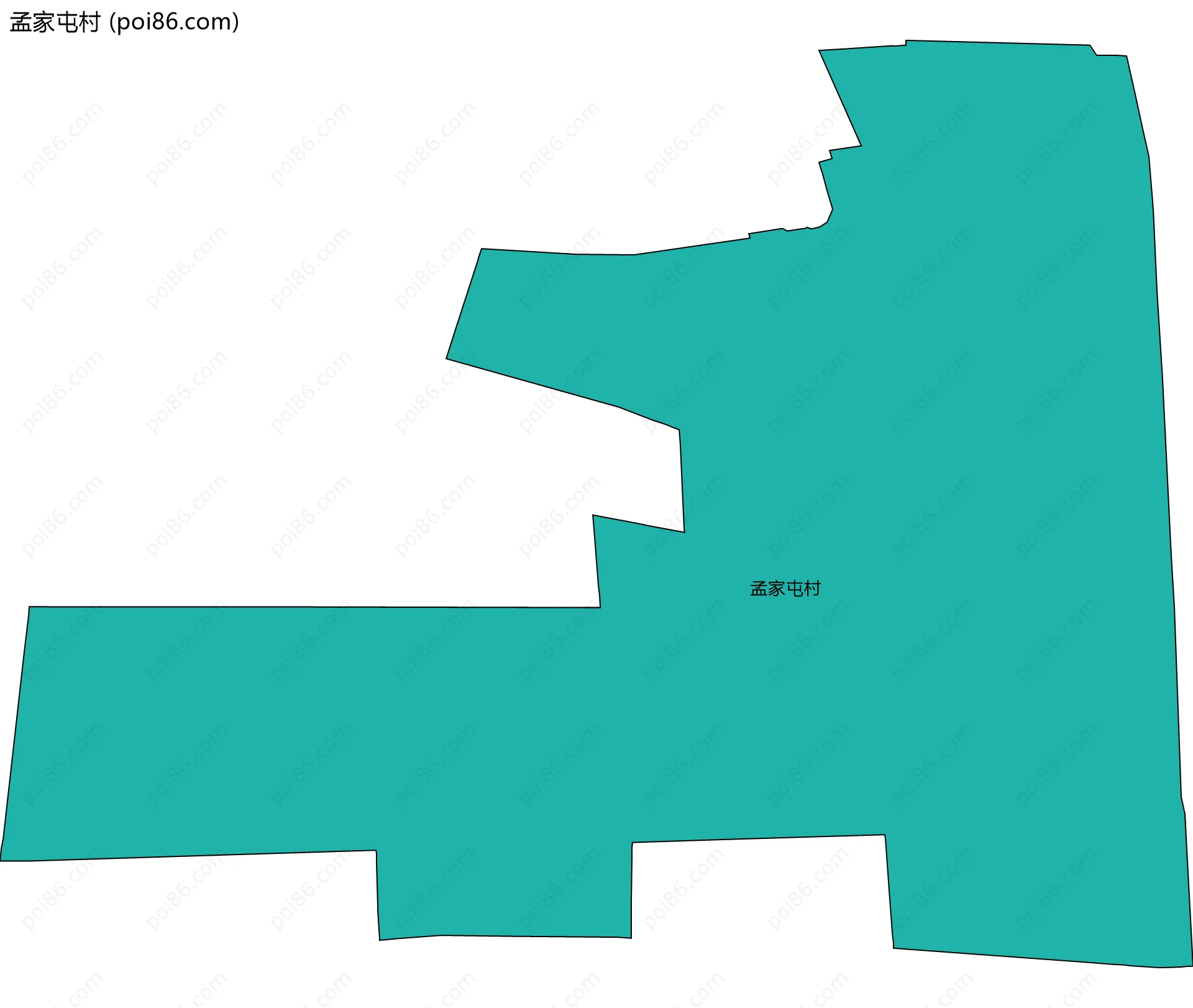 孟家屯村边界地图