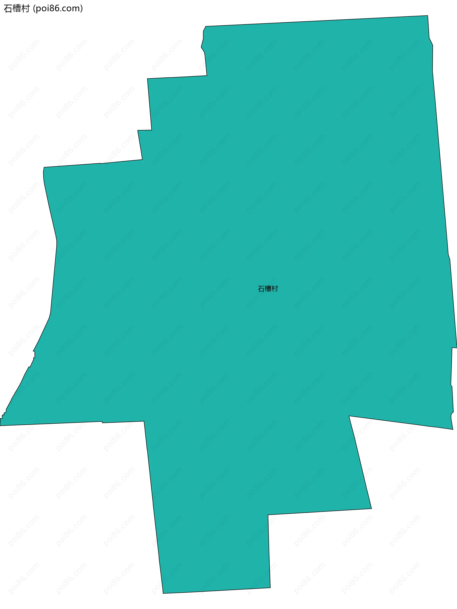 石槽村边界地图