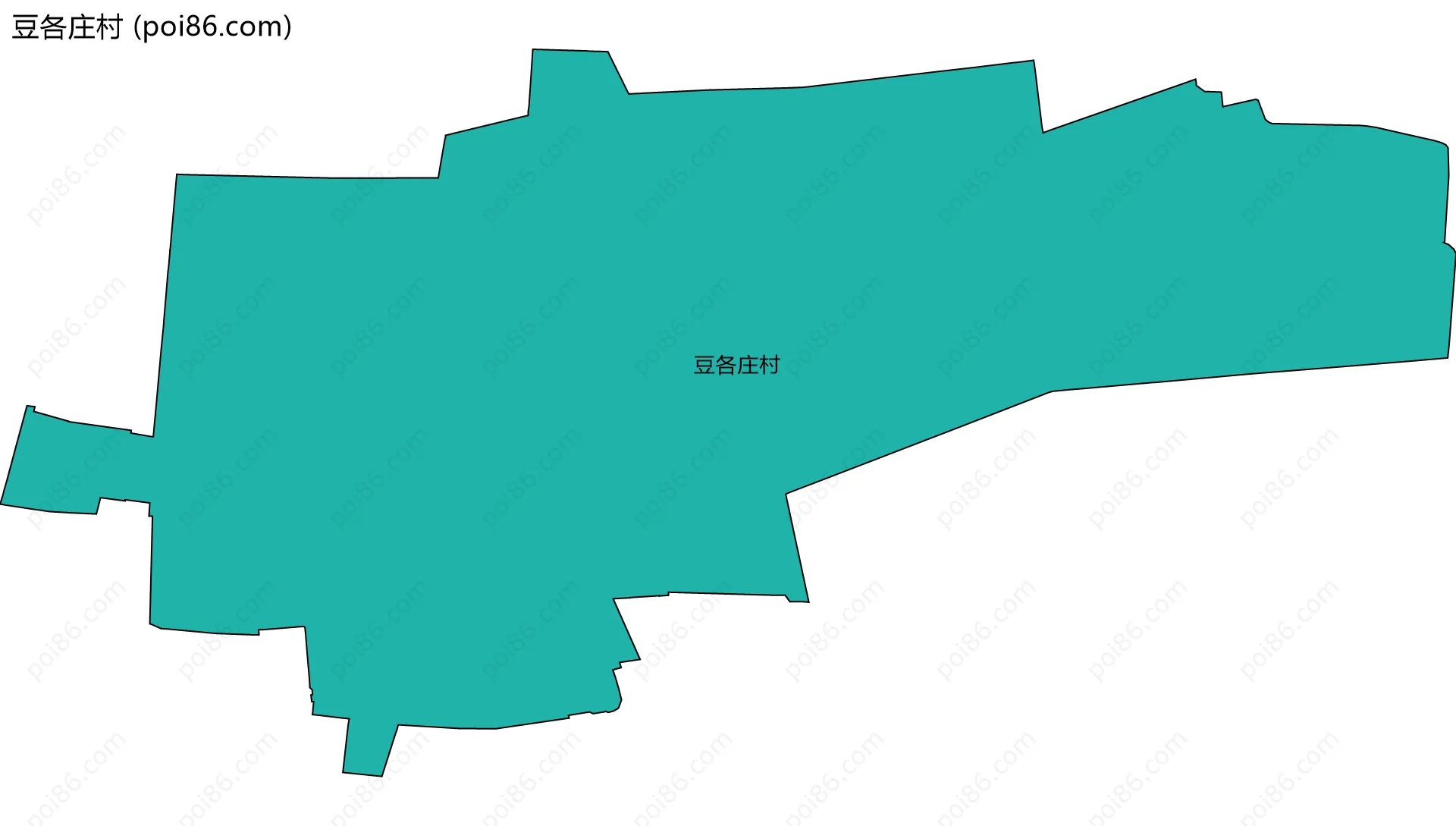 豆各庄村边界地图