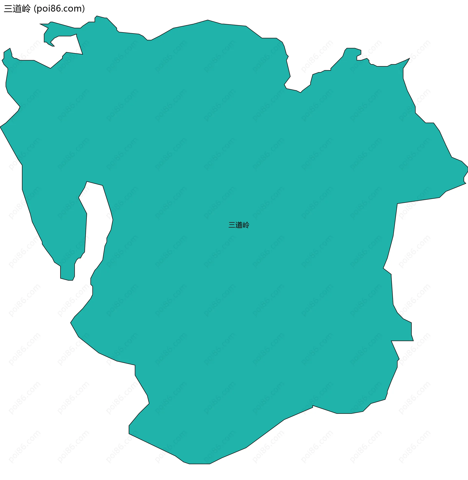 三道岭边界地图