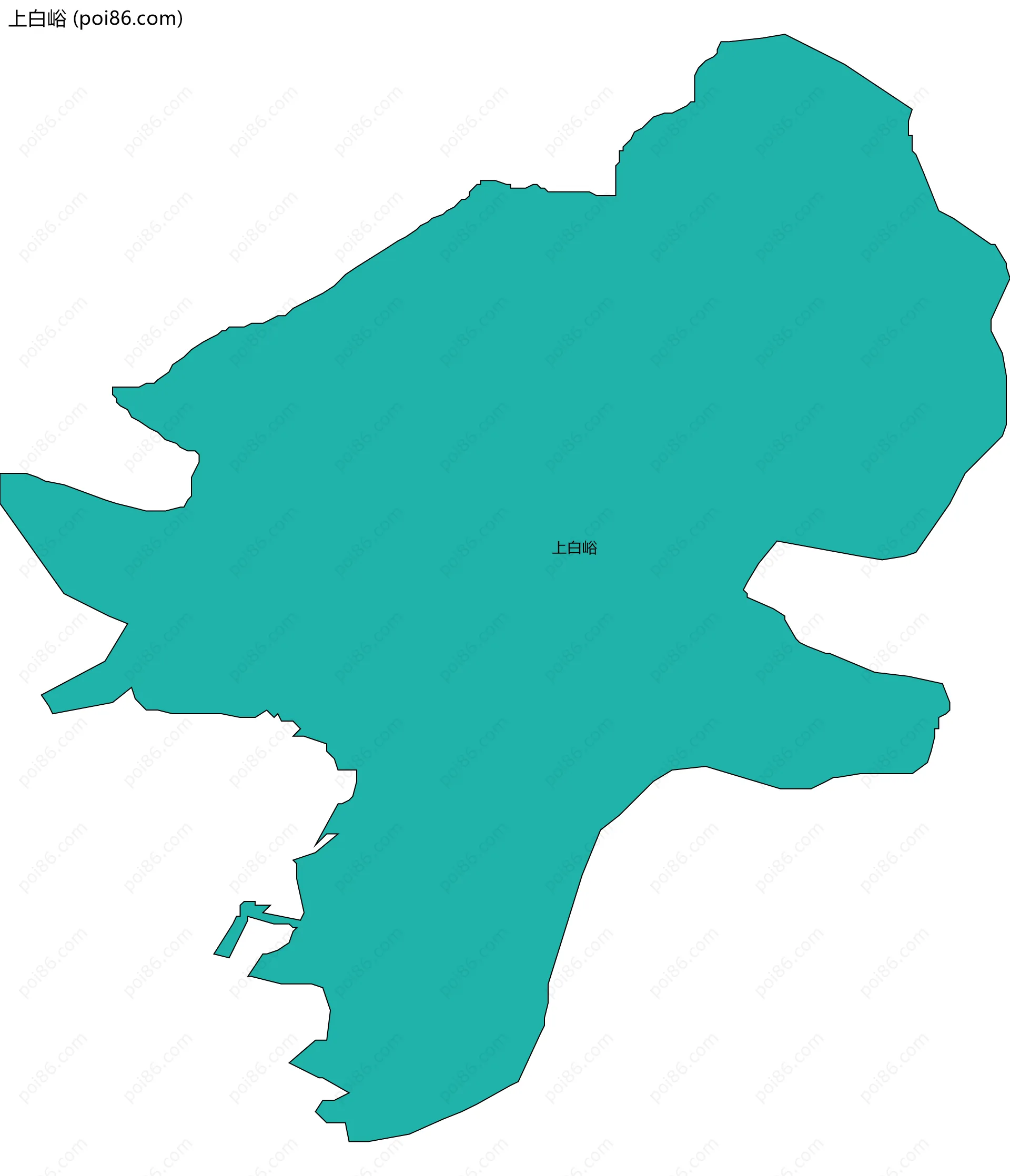 上白峪边界地图