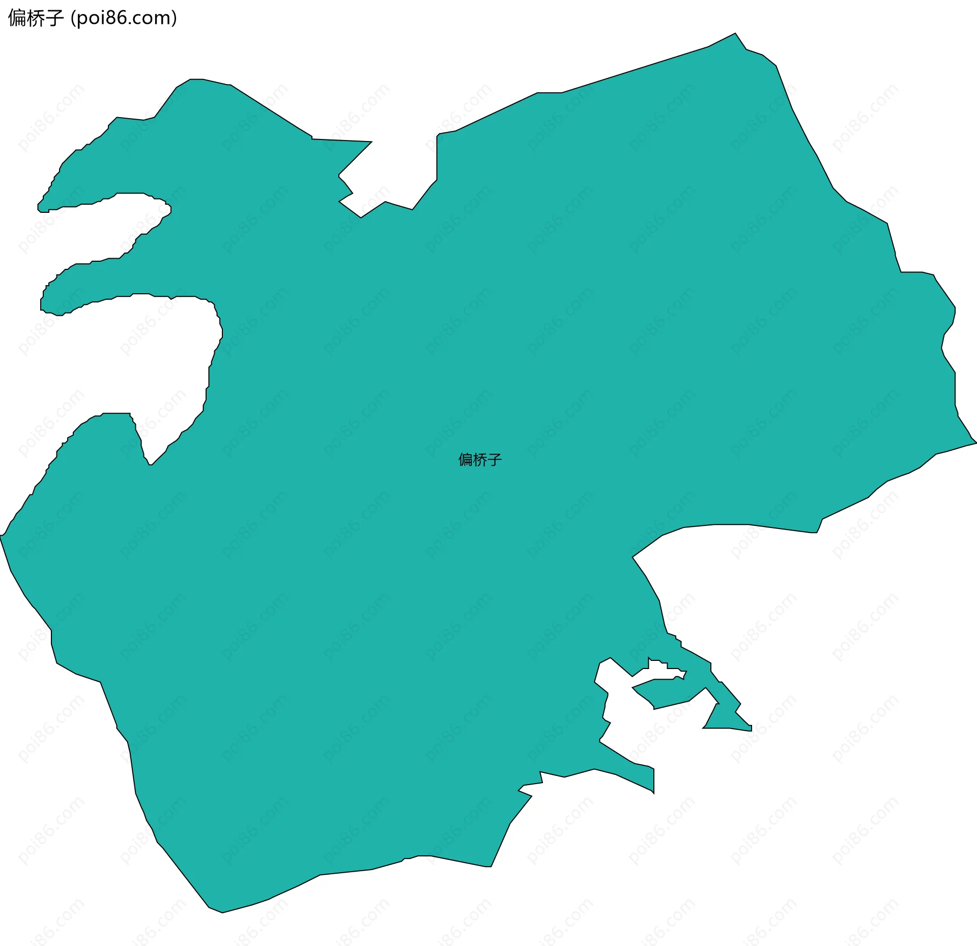 偏桥子边界地图