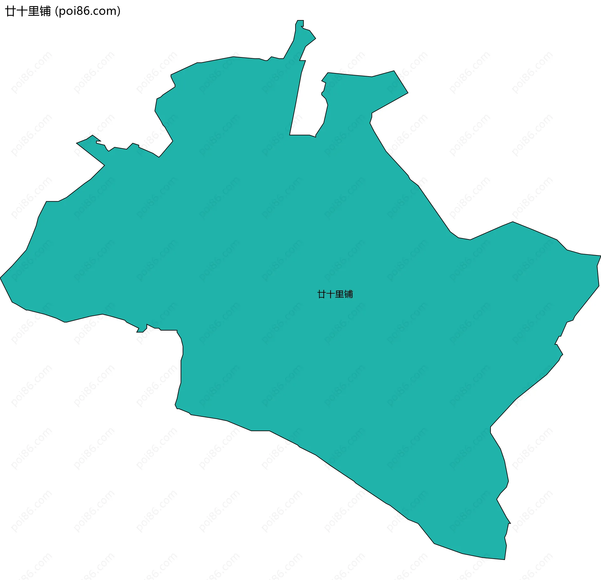 廿十里铺边界地图