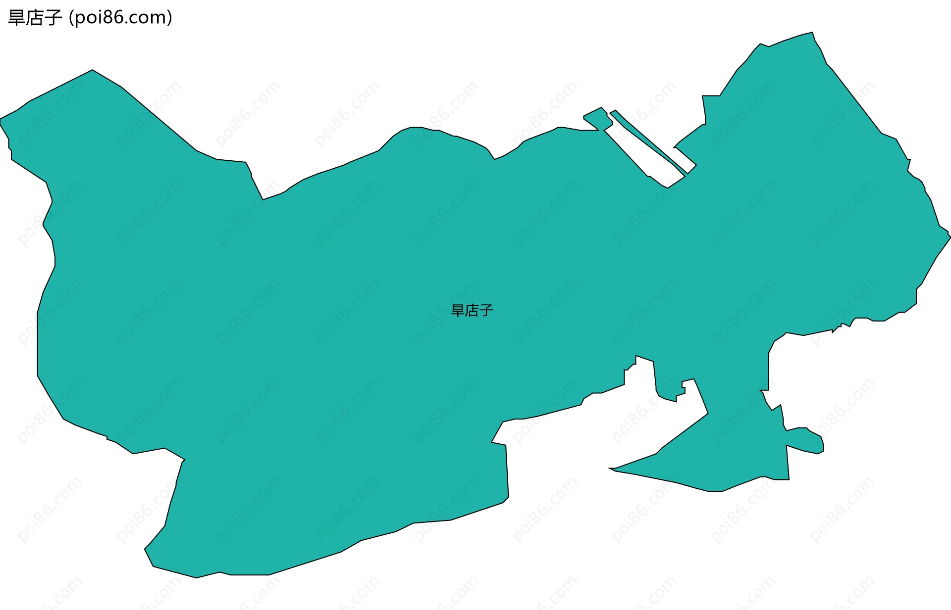 旱店子边界地图