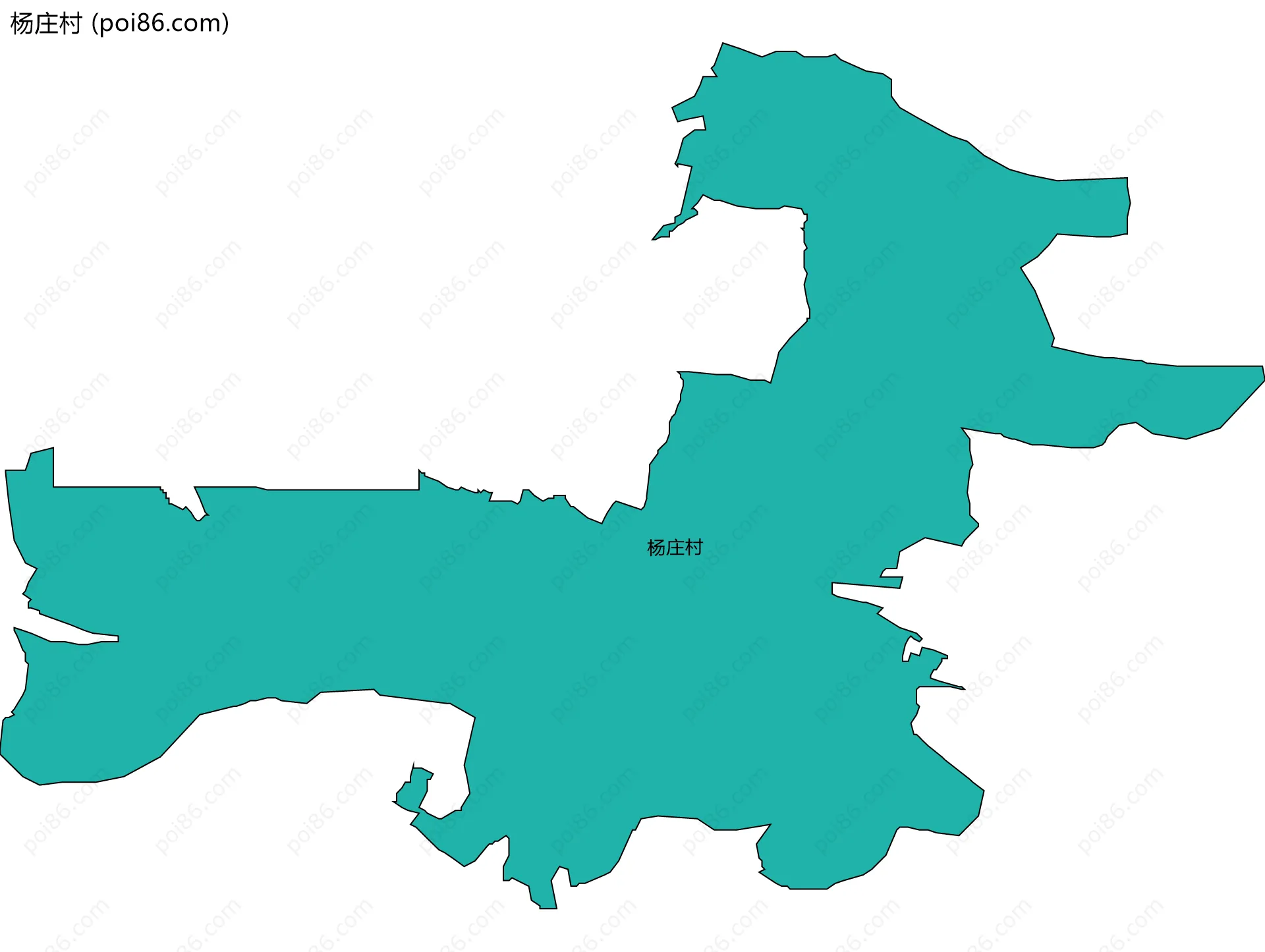 杨庄村边界地图