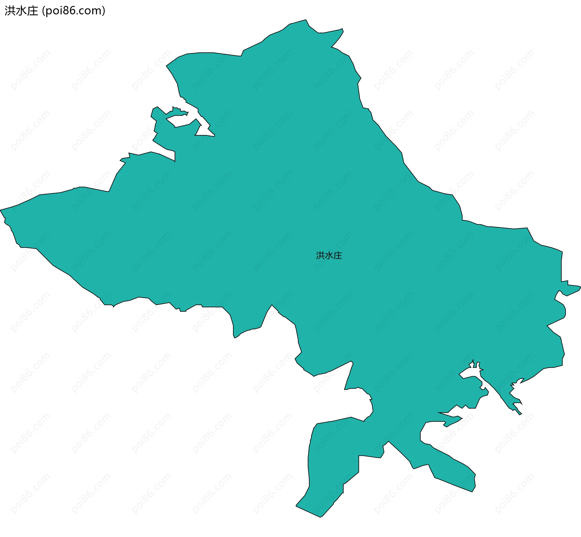 洪水庄边界地图