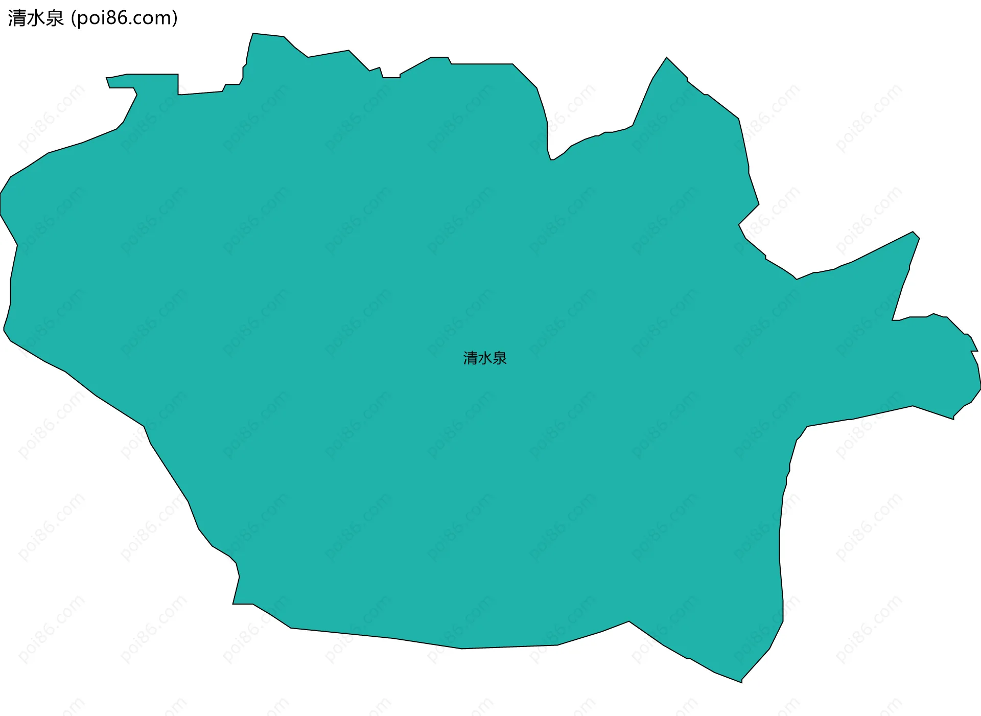 清水泉边界地图