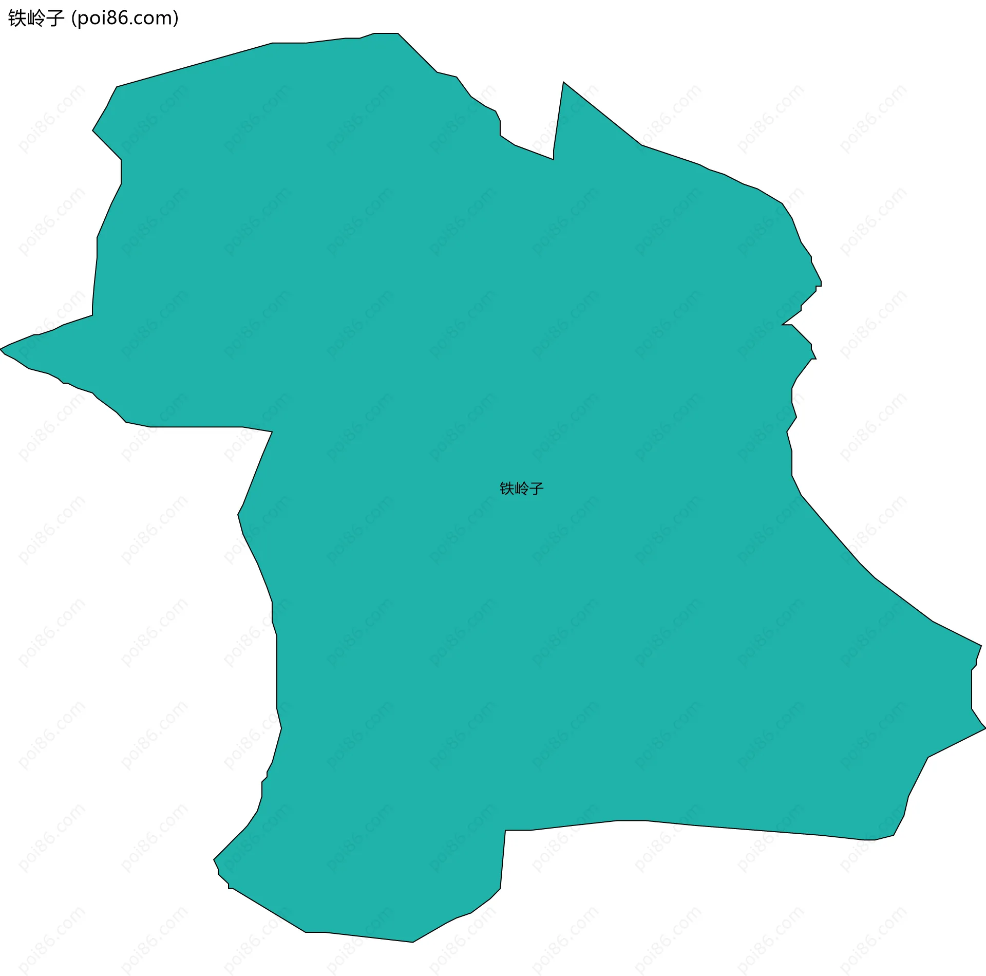 铁岭子边界地图