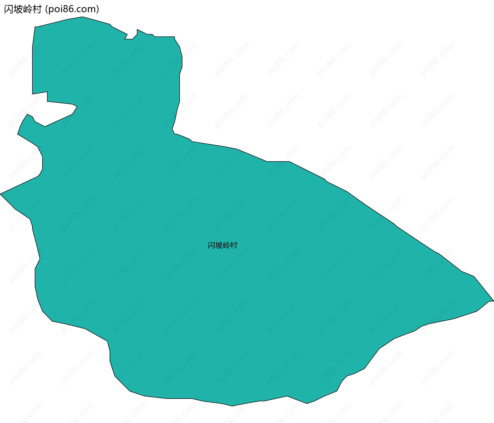 闪坡岭村边界地图