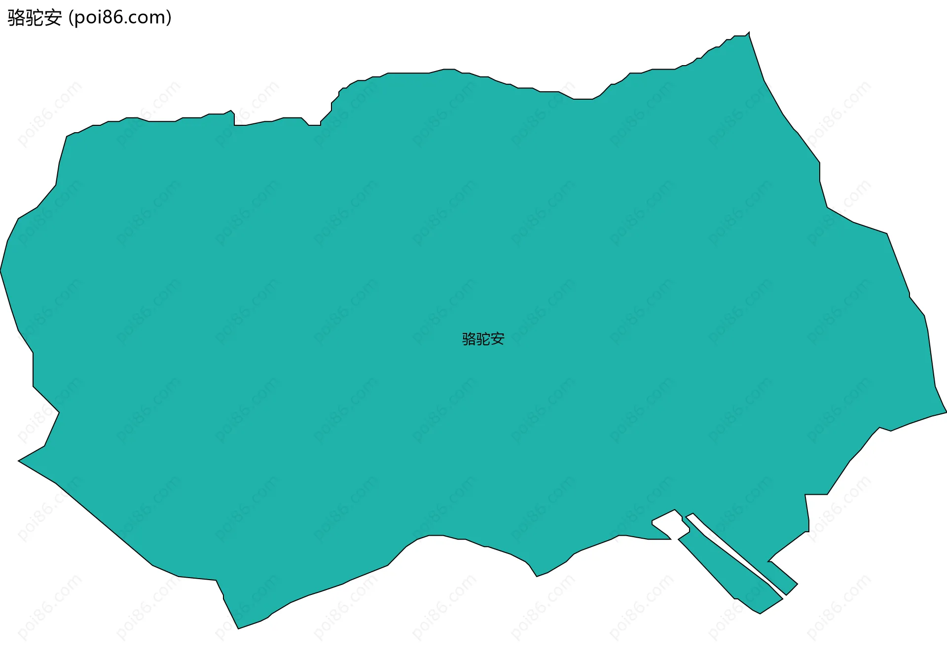 骆驼安边界地图