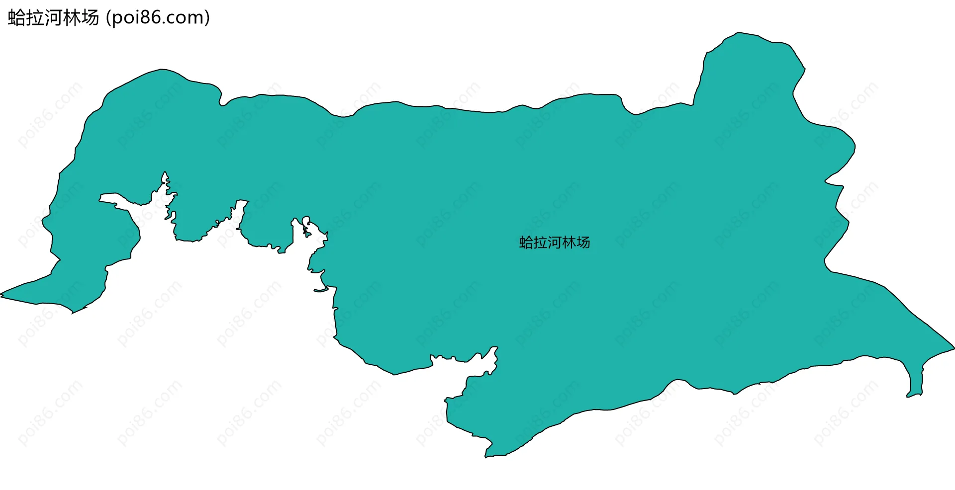 蛤拉河林场边界地图