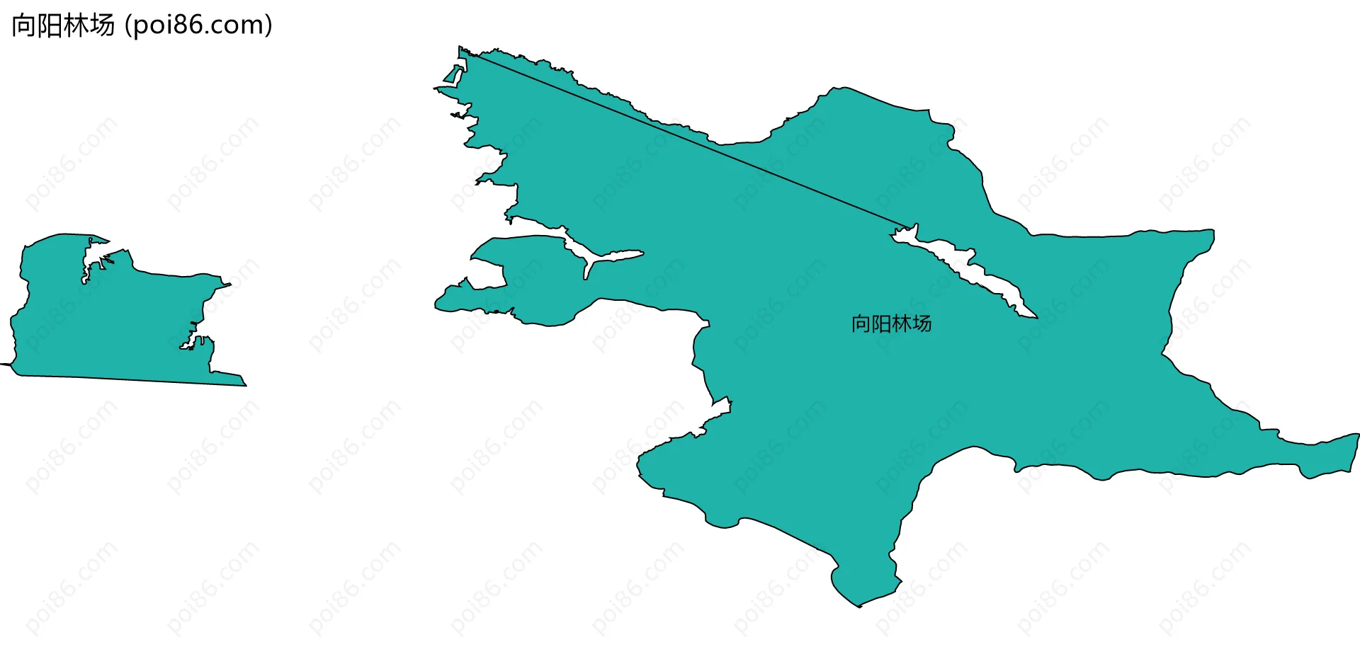 向阳林场边界地图