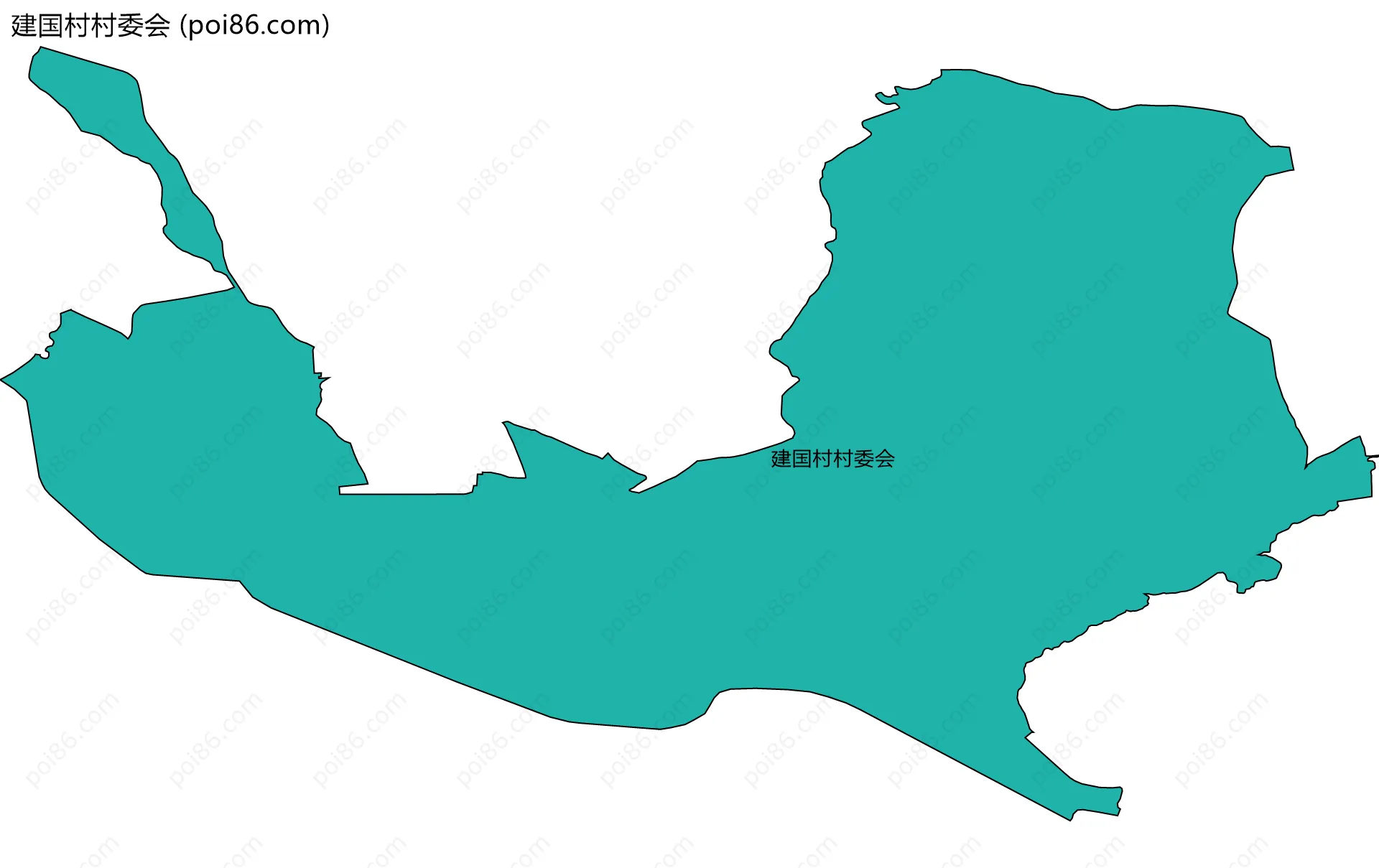 建国村村委会边界地图