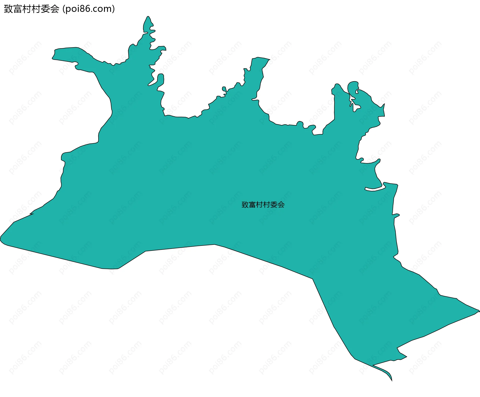 致富村村委会边界地图