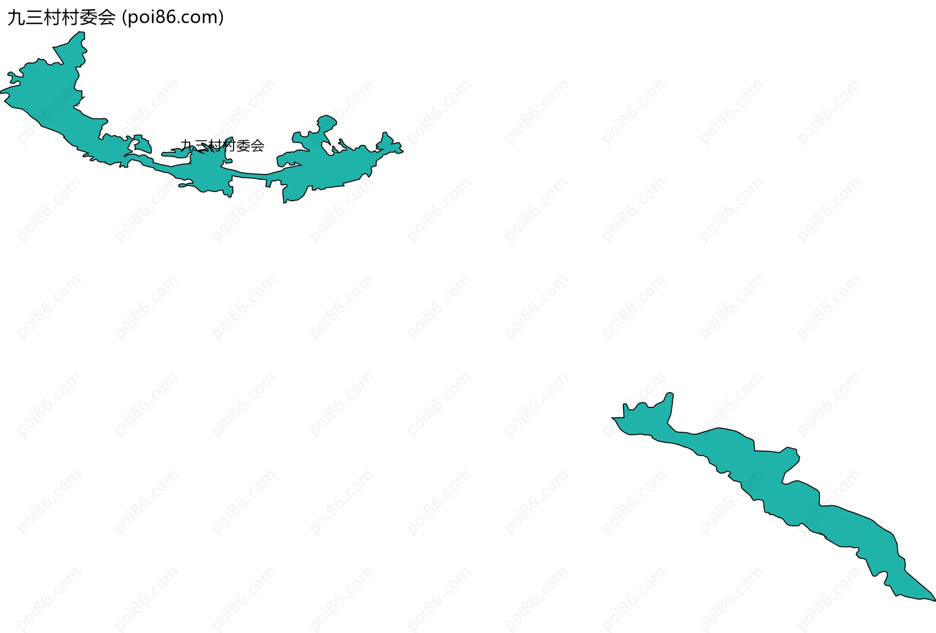 九三村村委会边界地图