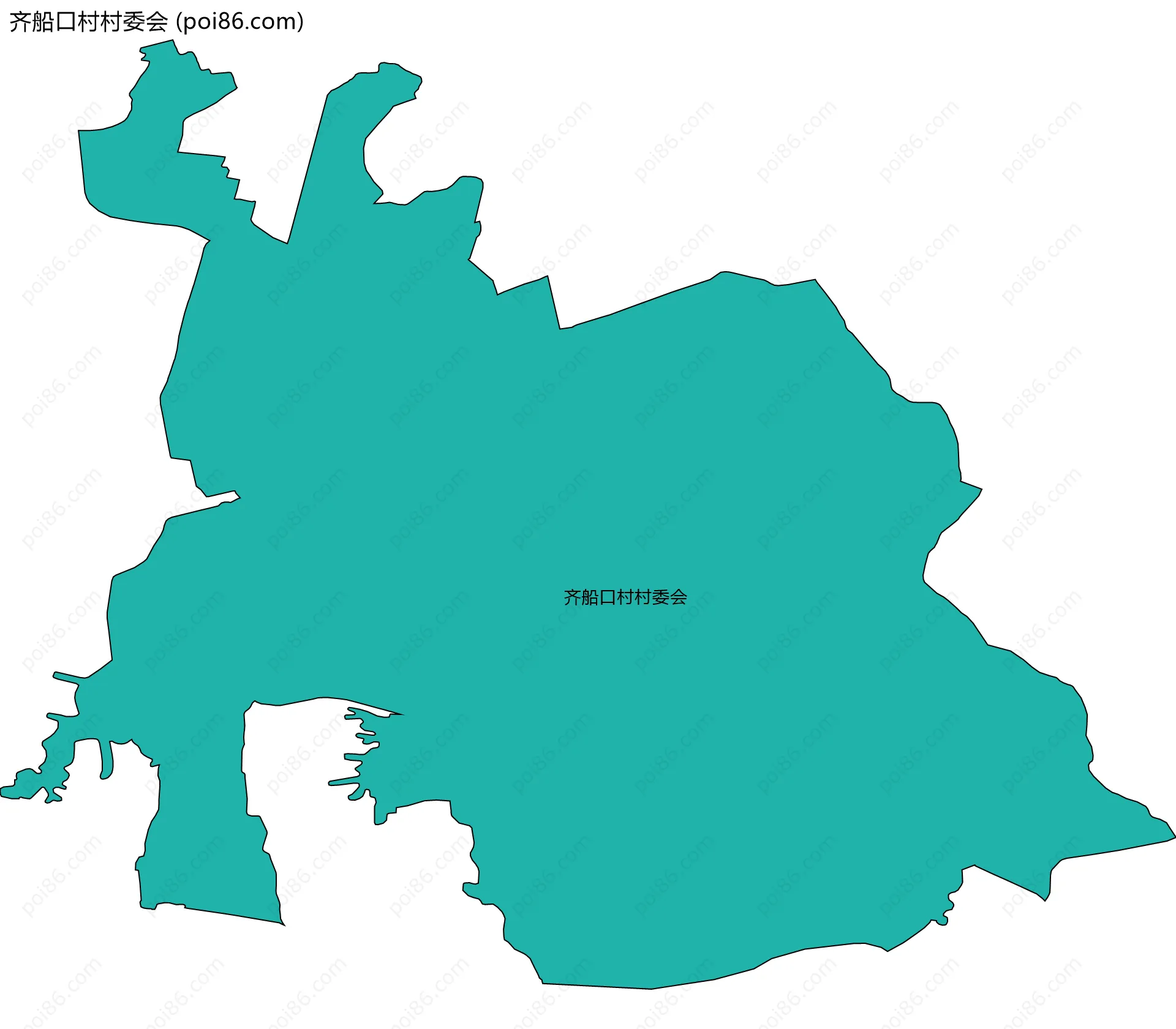 齐船口村村委会边界地图
