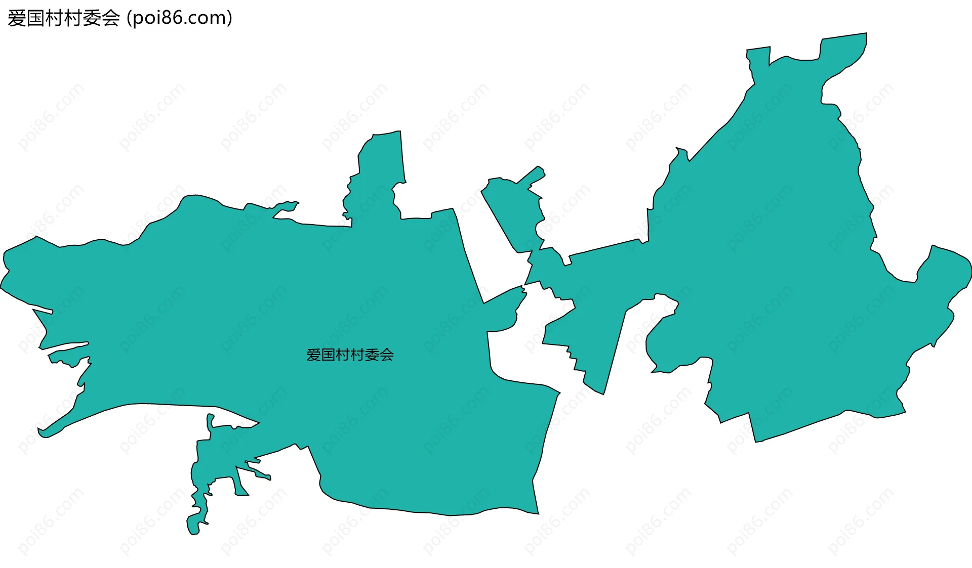 爱国村村委会边界地图