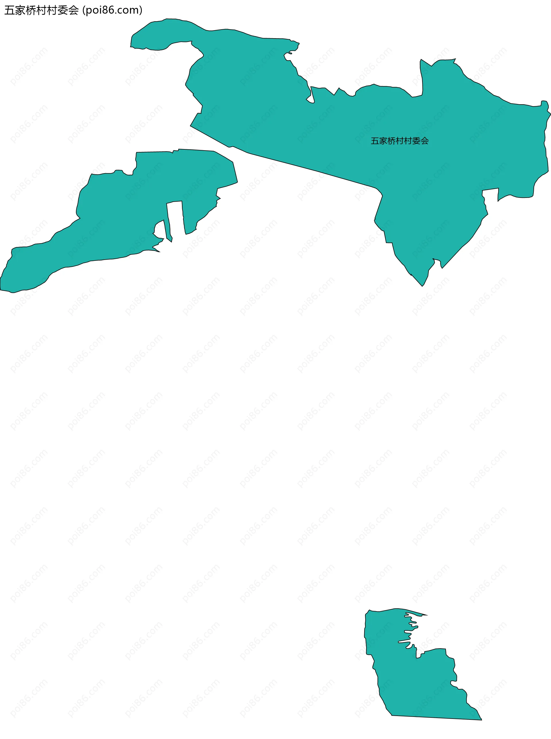 五家桥村村委会边界地图
