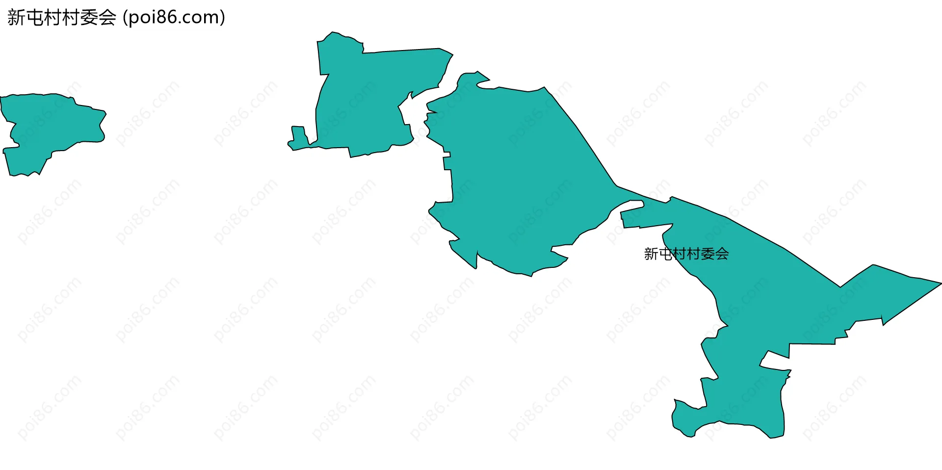 新屯村村委会边界地图