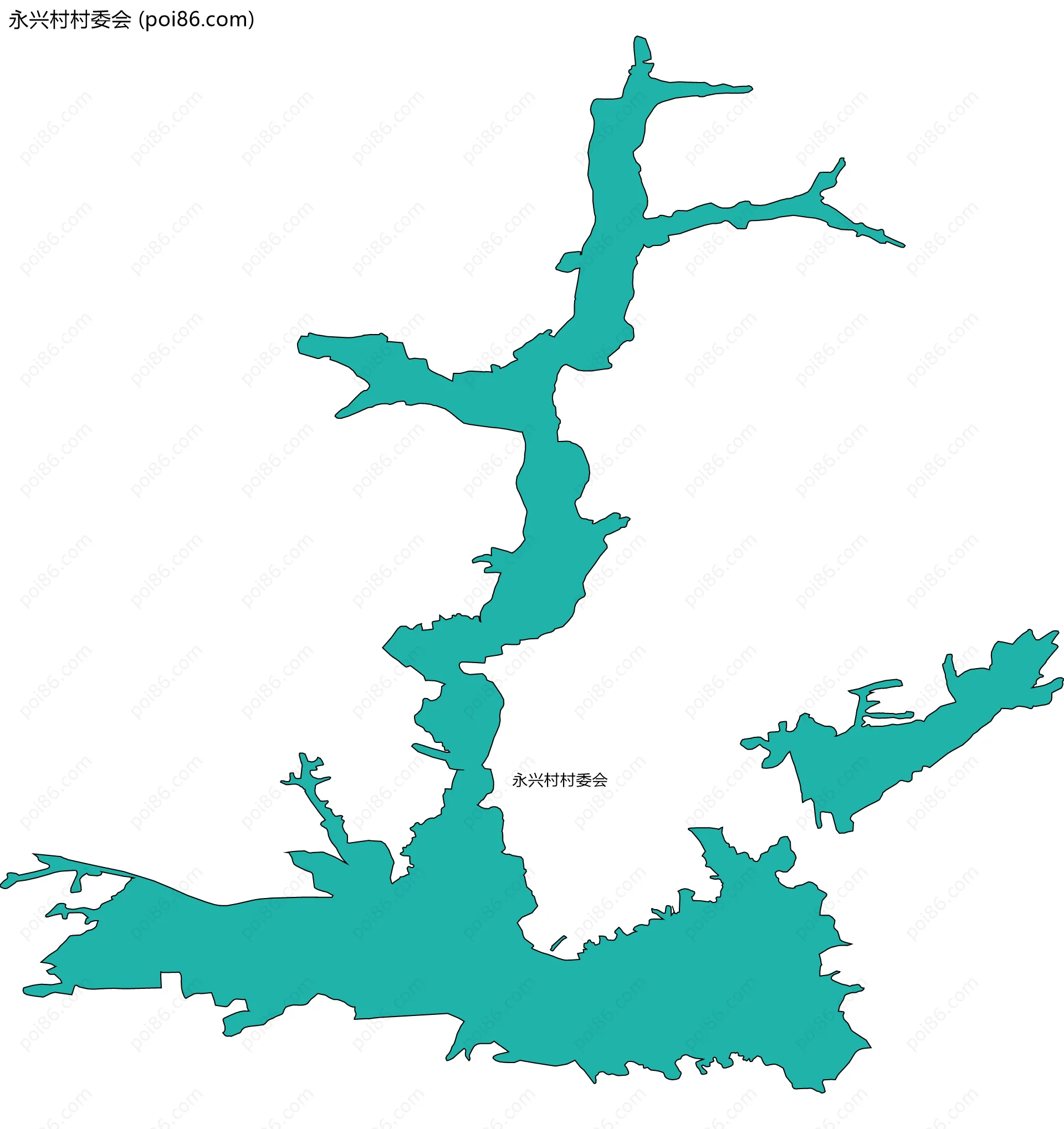 永兴村村委会边界地图