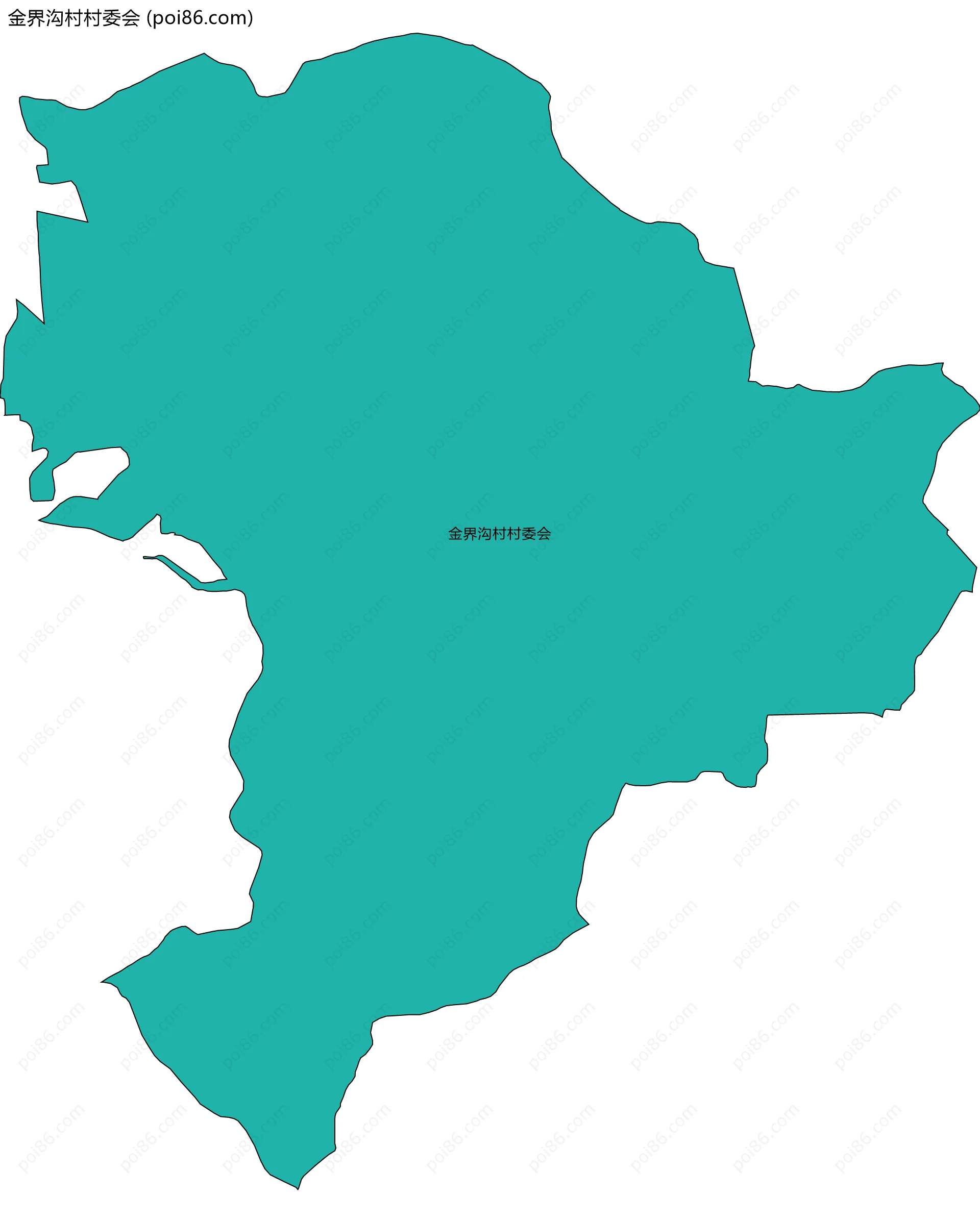金界沟村村委会边界地图