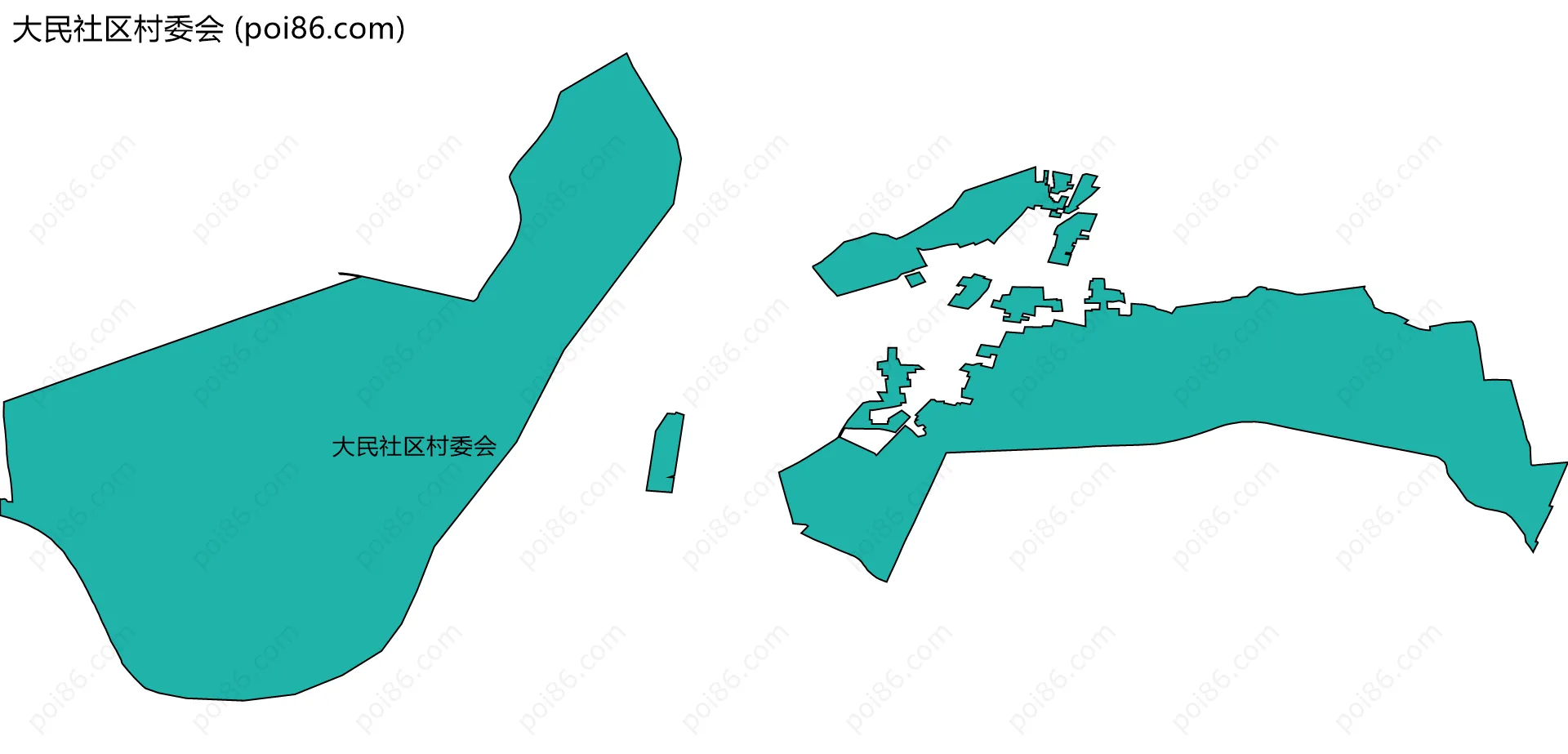大民社区村委会边界地图