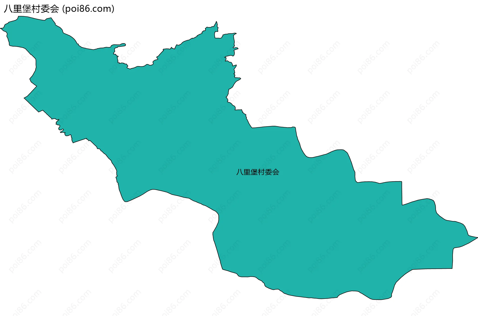 八里堡村委会边界地图