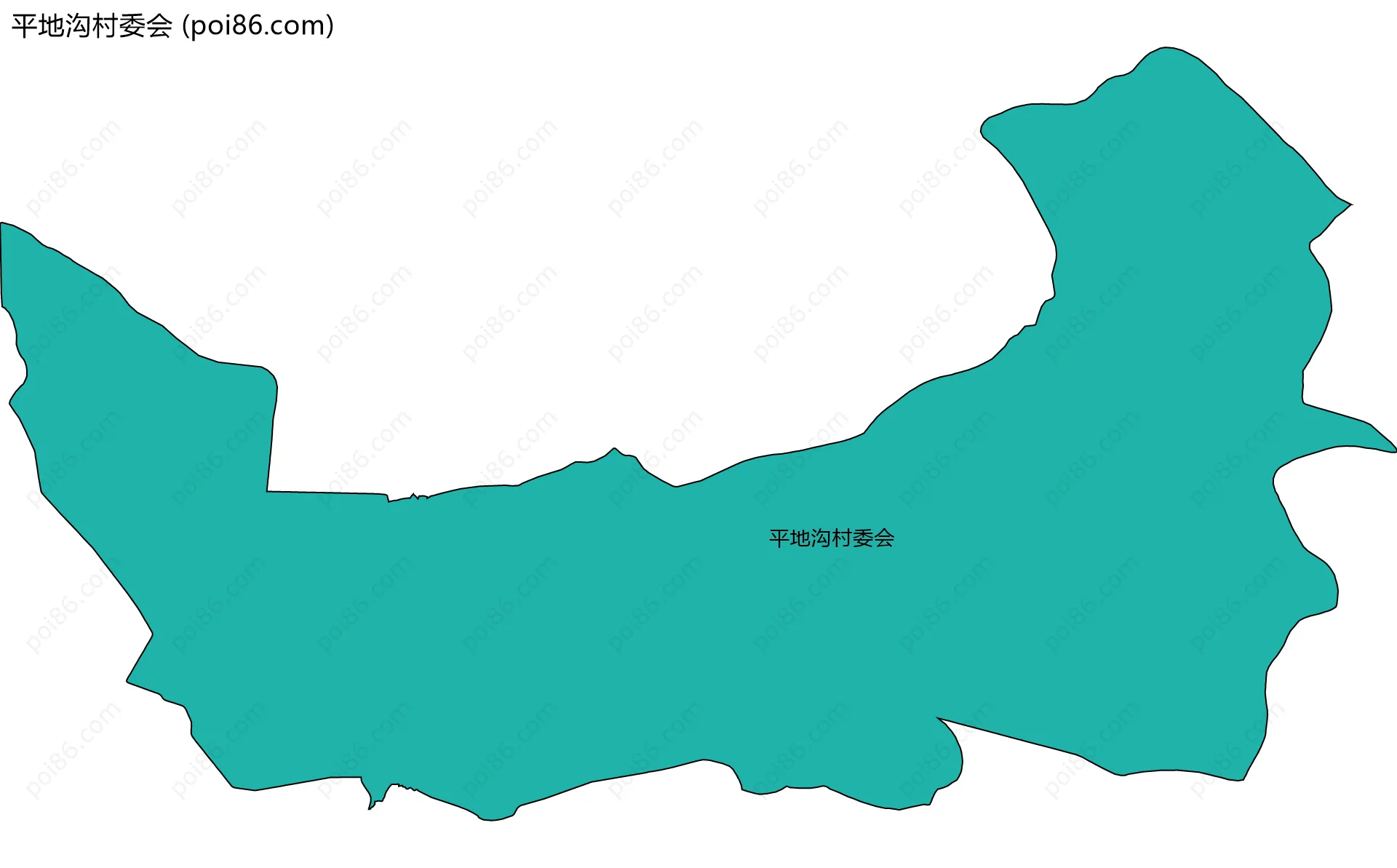 平地沟村委会边界地图