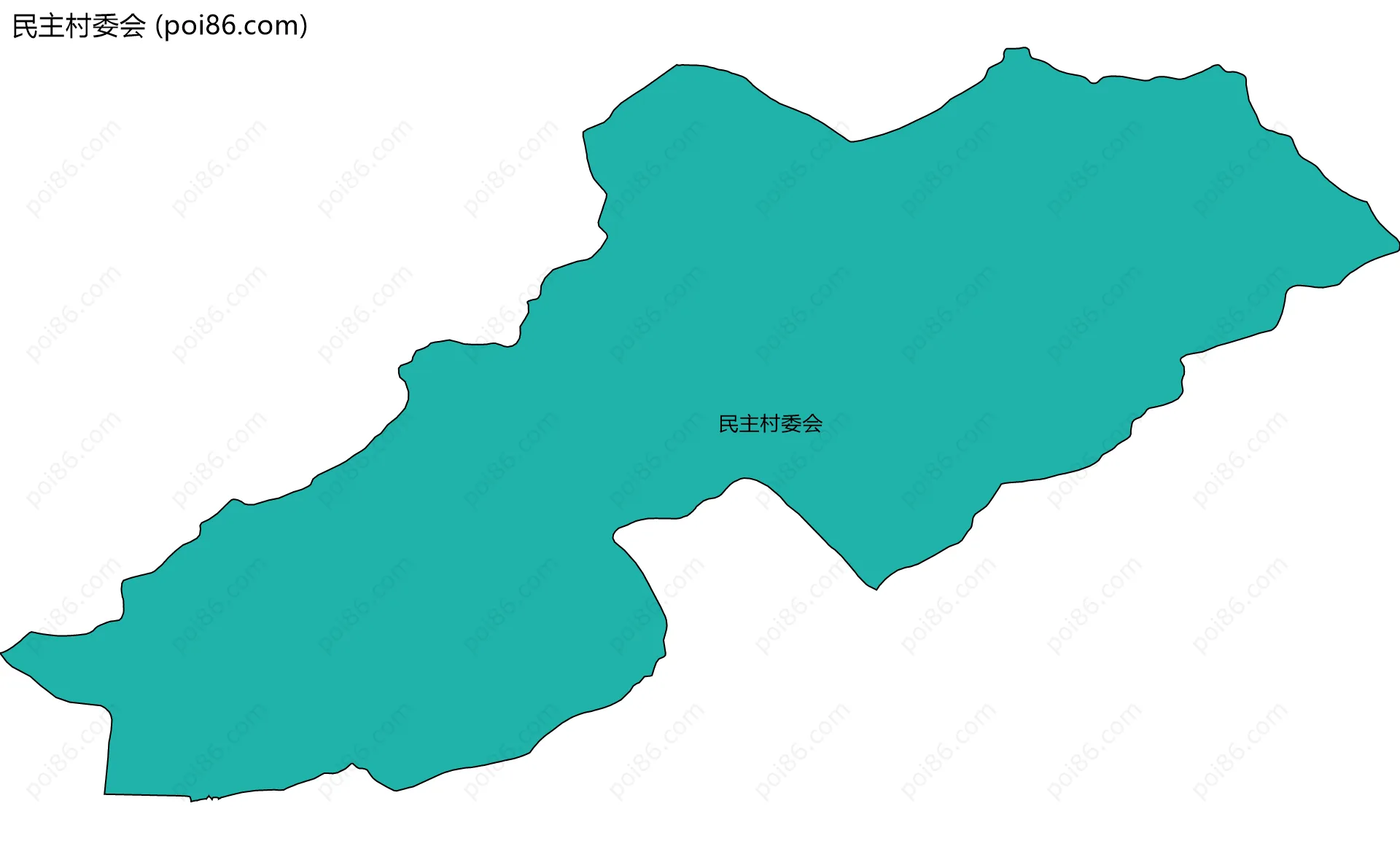 民主村委会边界地图