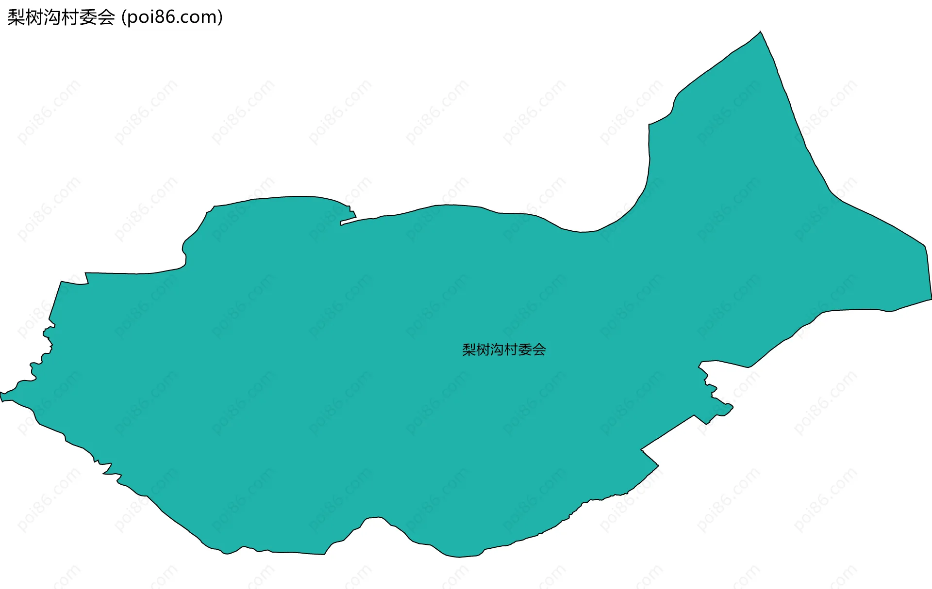 梨树沟村委会边界地图