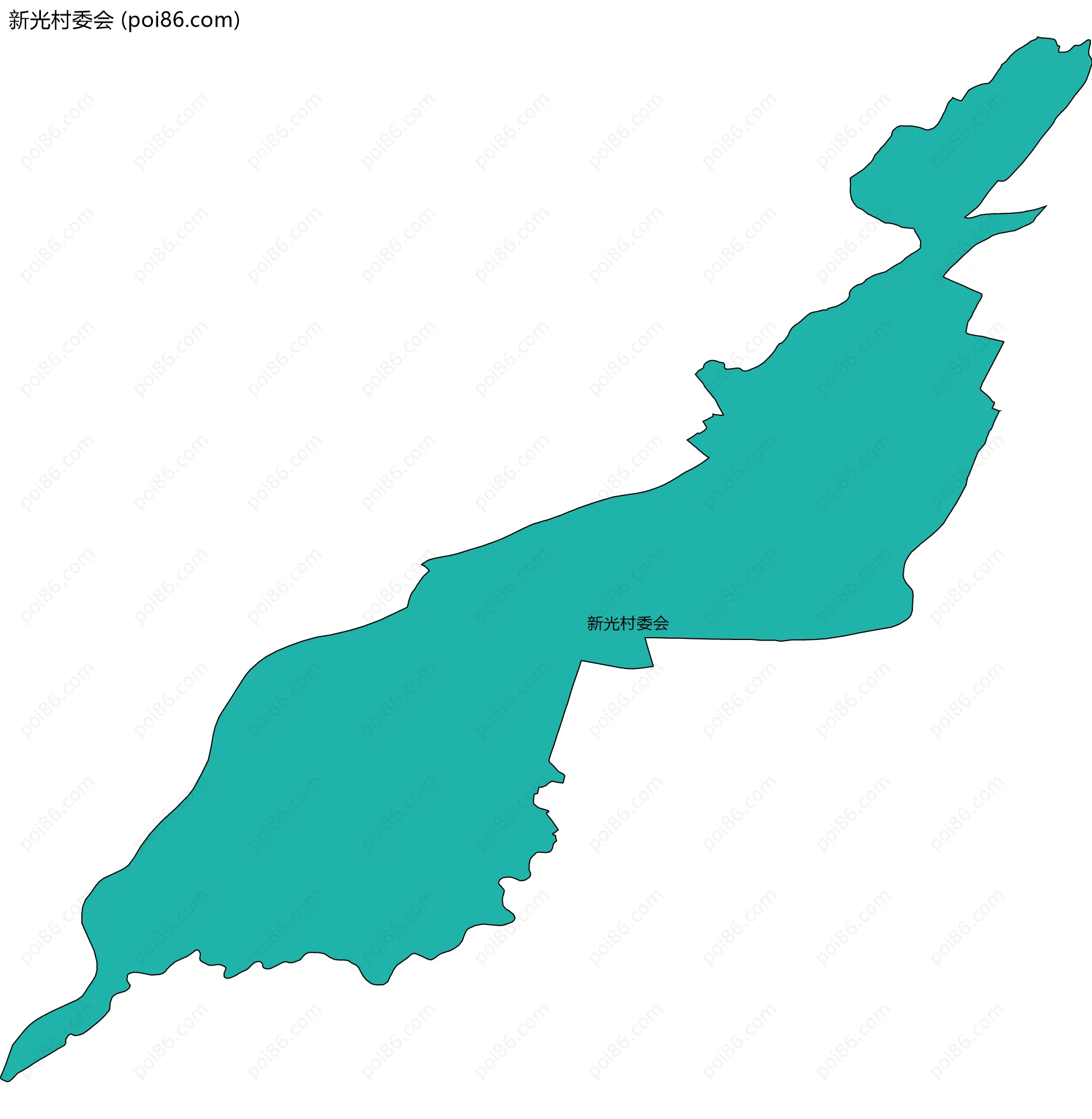 新光村委会边界地图