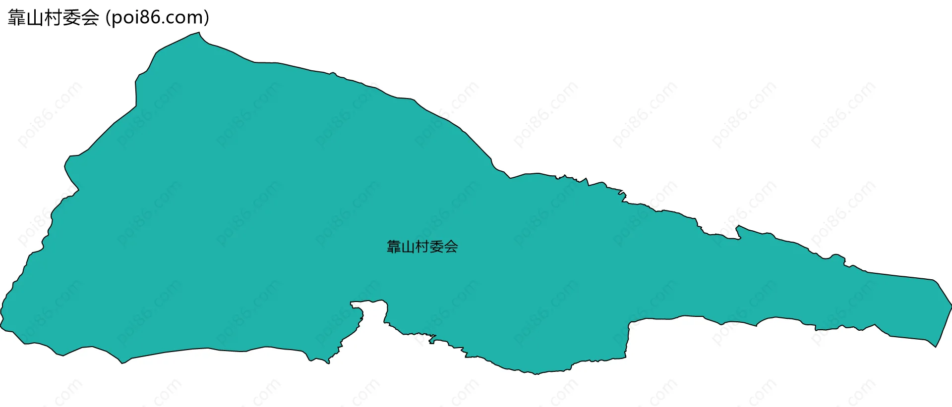 靠山村委会边界地图